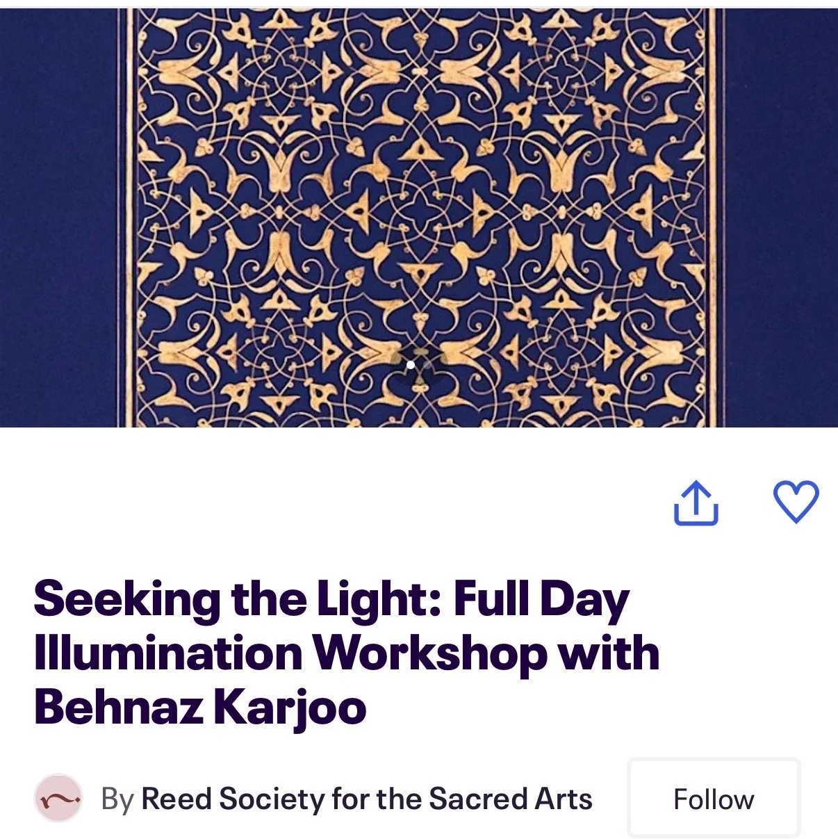 Seeking the Light: Full Day Illumination Workshop with Behnaz Karjoo