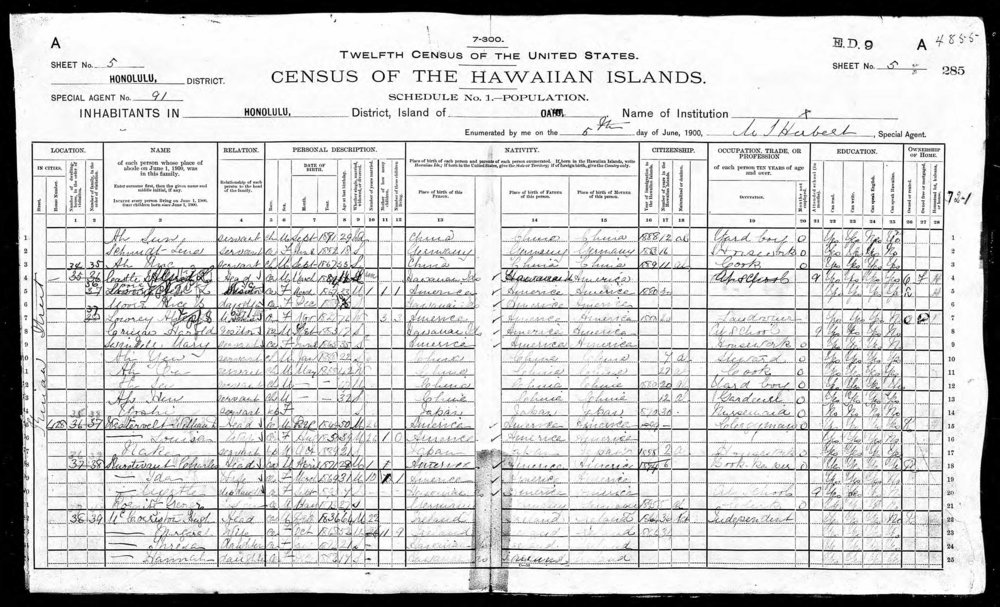 Margaret McCorriston on the 1900 US Federal Census