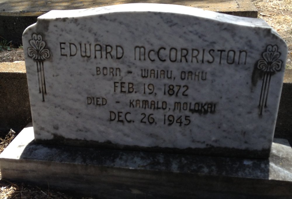 Headstone of Edward McCorriston