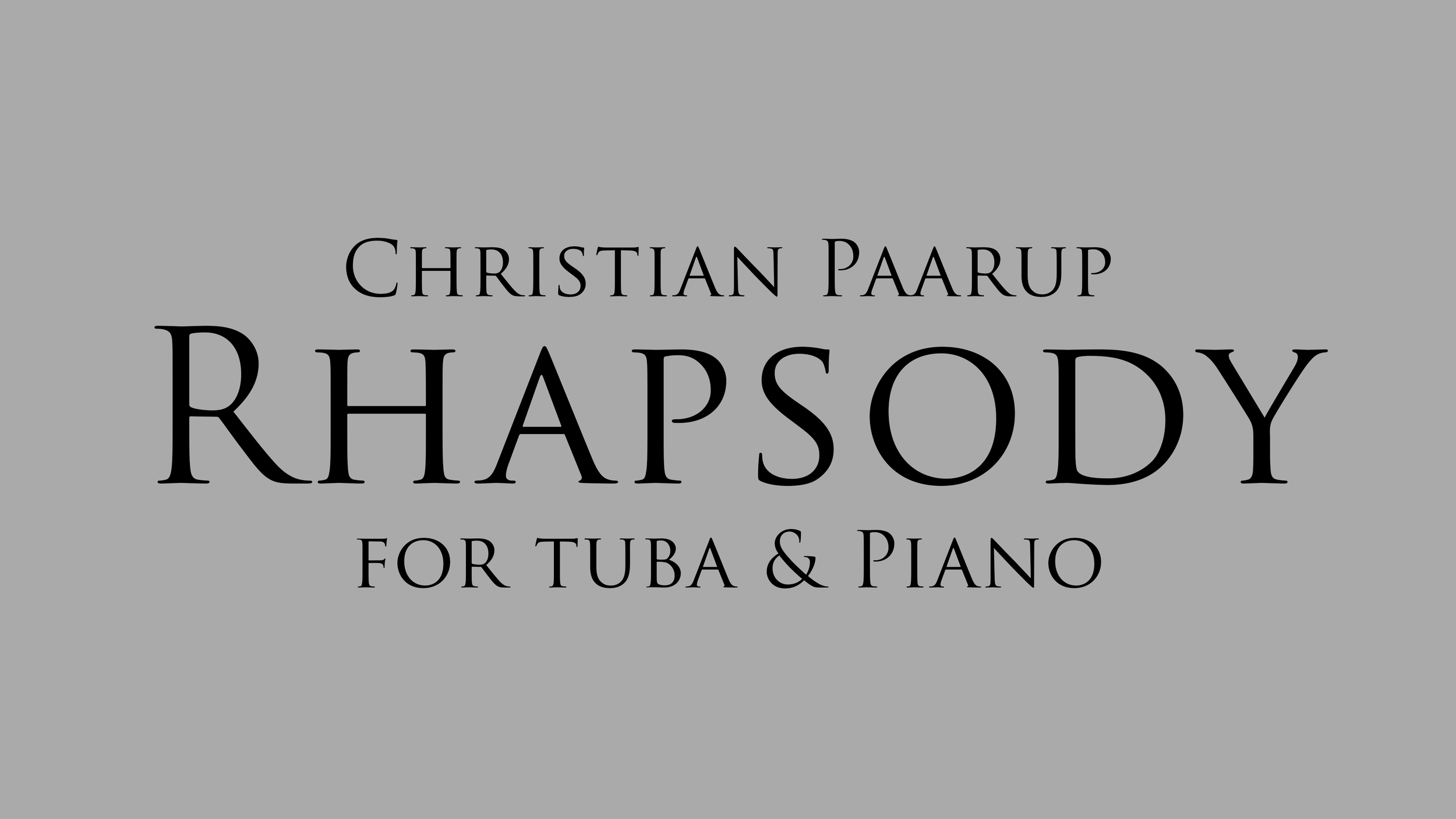 Rhapsody for Tuba and Piano