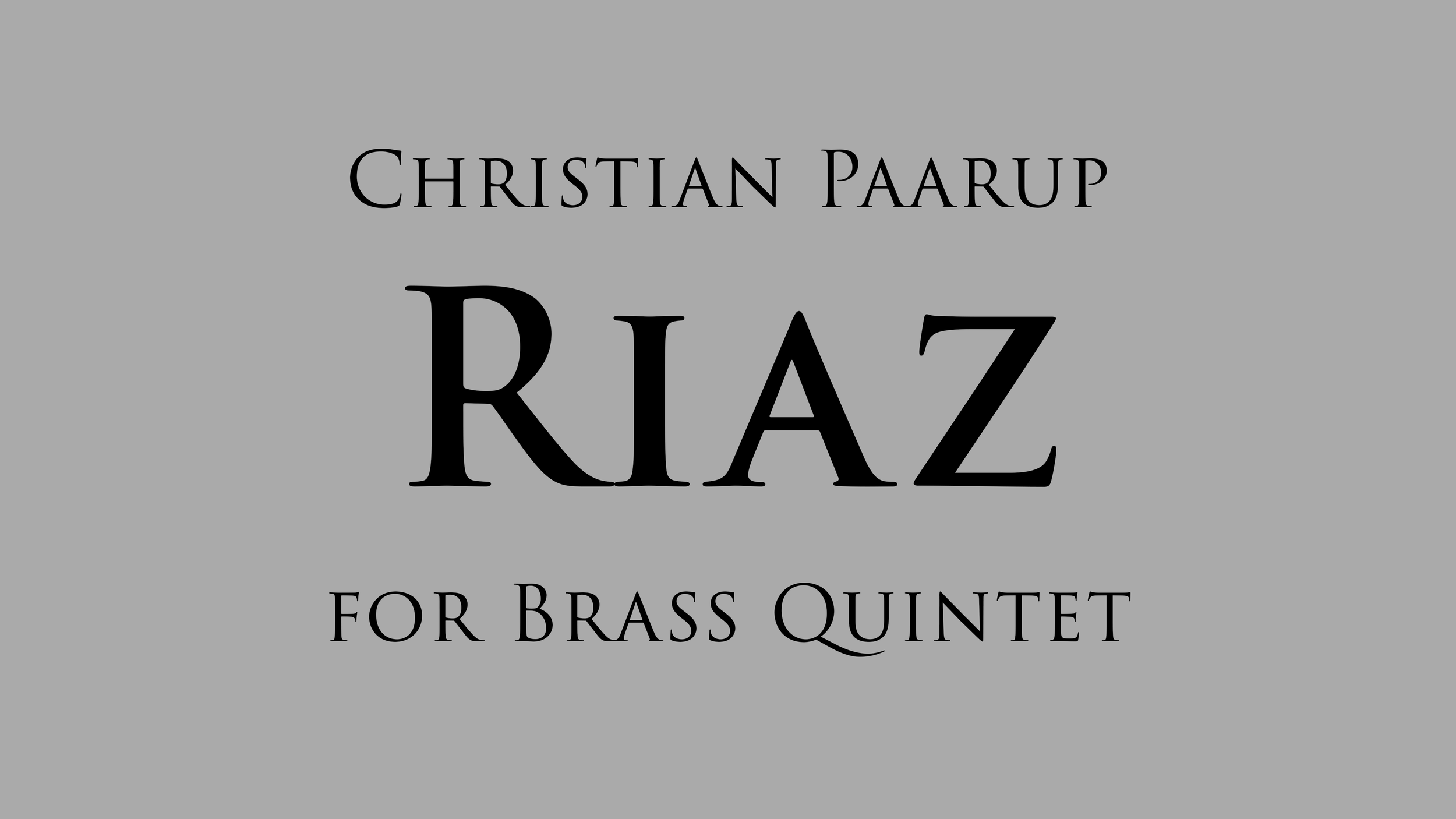 Riaz for Brass Quintet