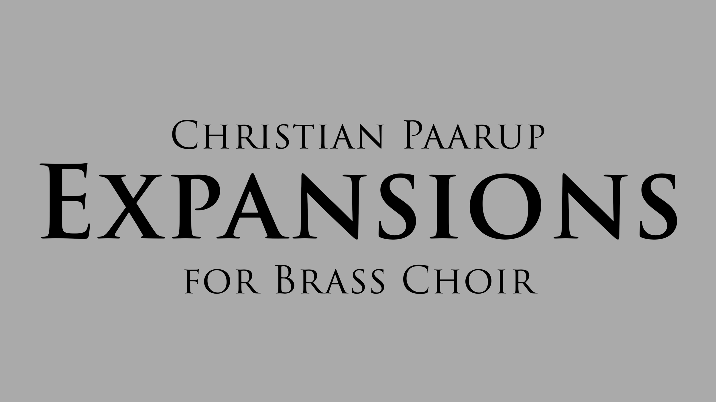 Expansions for Brass Ensemble