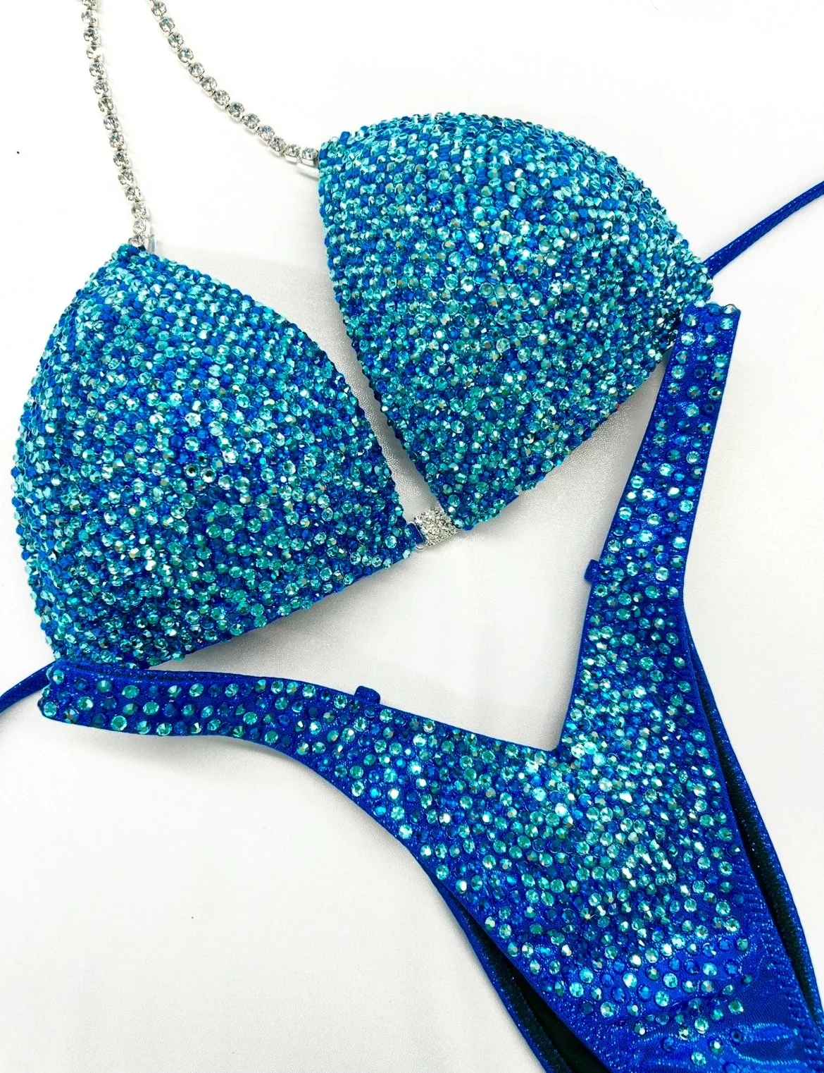 Blue/Aqua Hemisphere Full Crystal