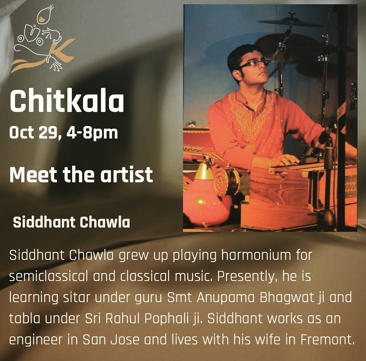 Looking forward to watching Siddhant play tonight at Chitkala!!