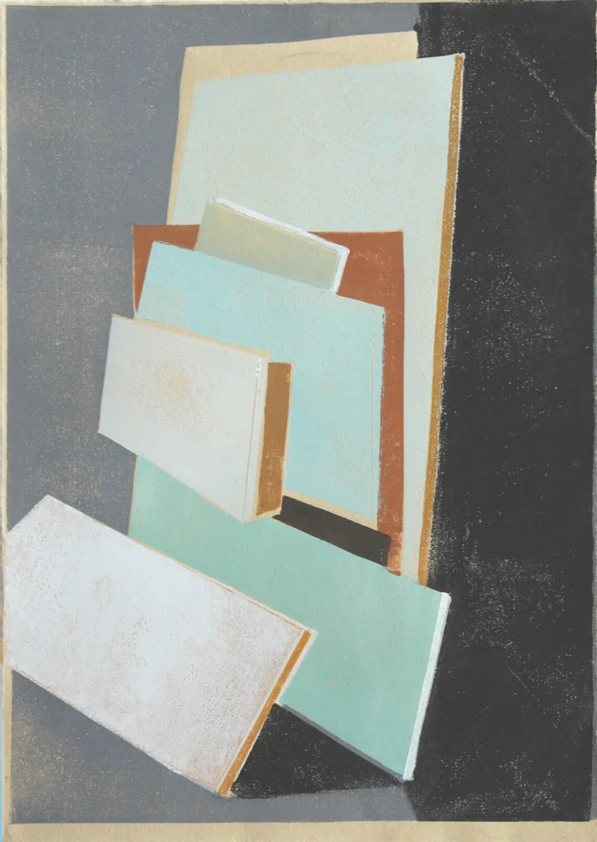 Stack 2014, lino print, 21 x 15cm (edition of 6)