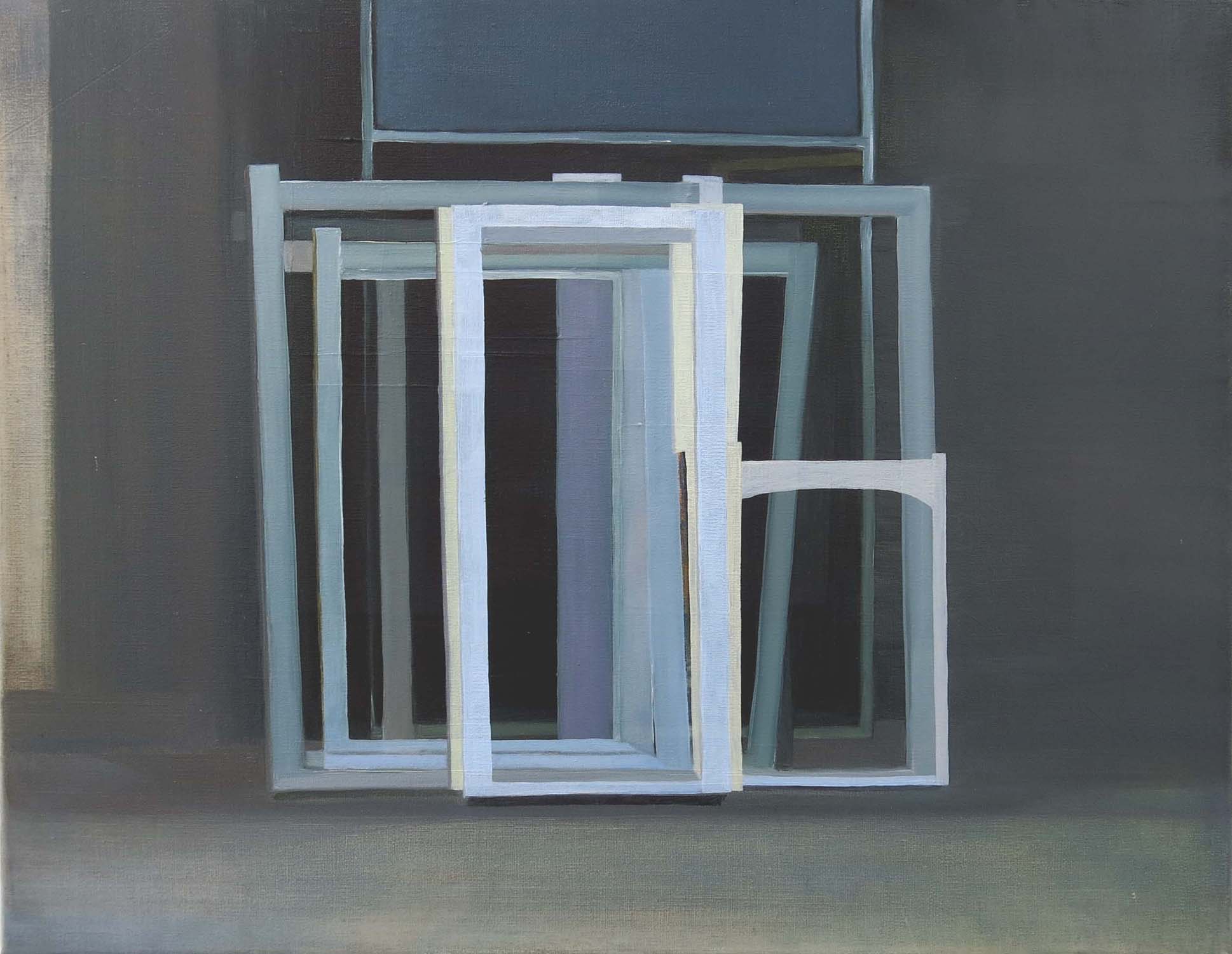   Window Frames II    2014, oil on canvas, 35 x 45cm  