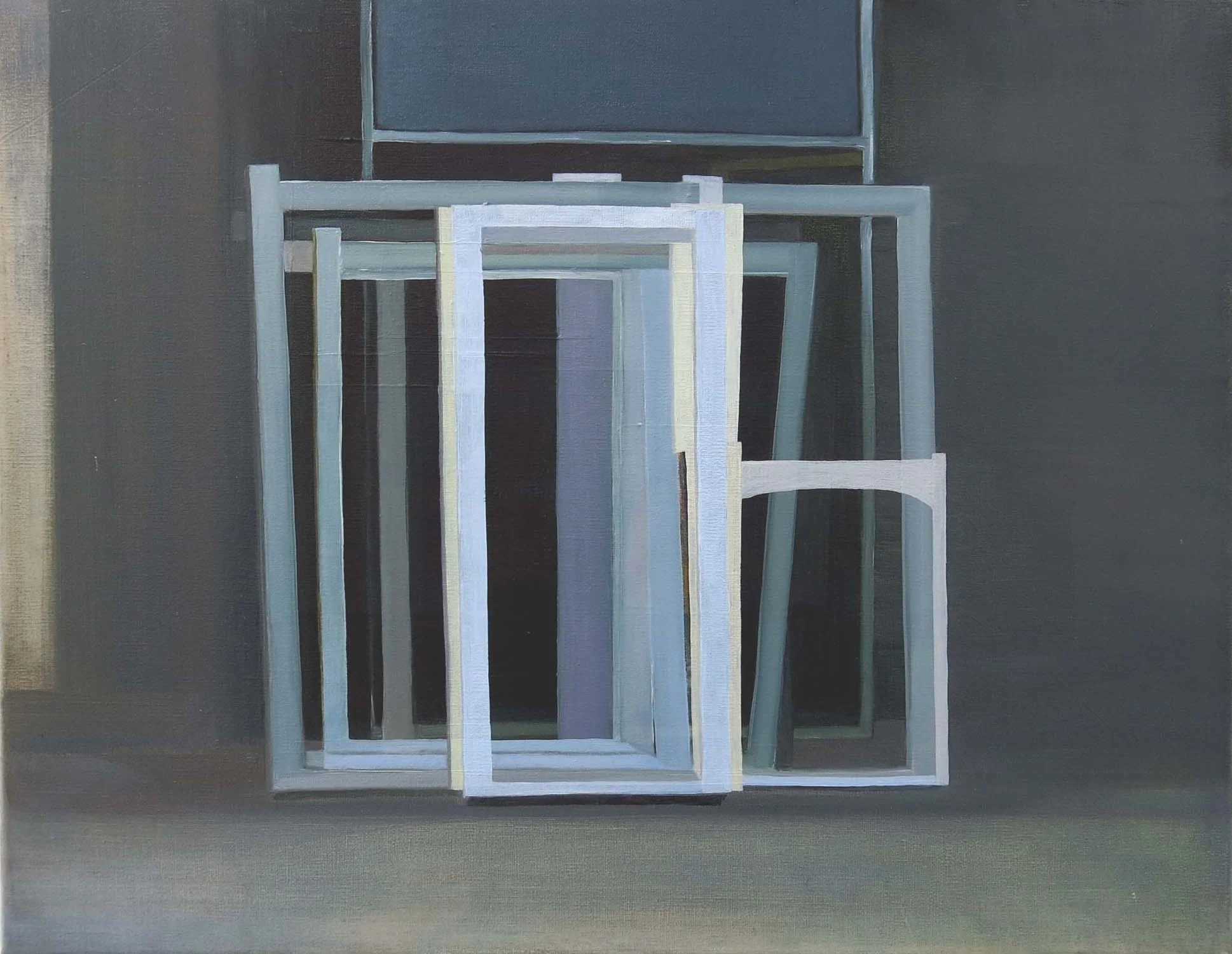 Window Frames II 2014, oil on canvas, 35 x 45cm