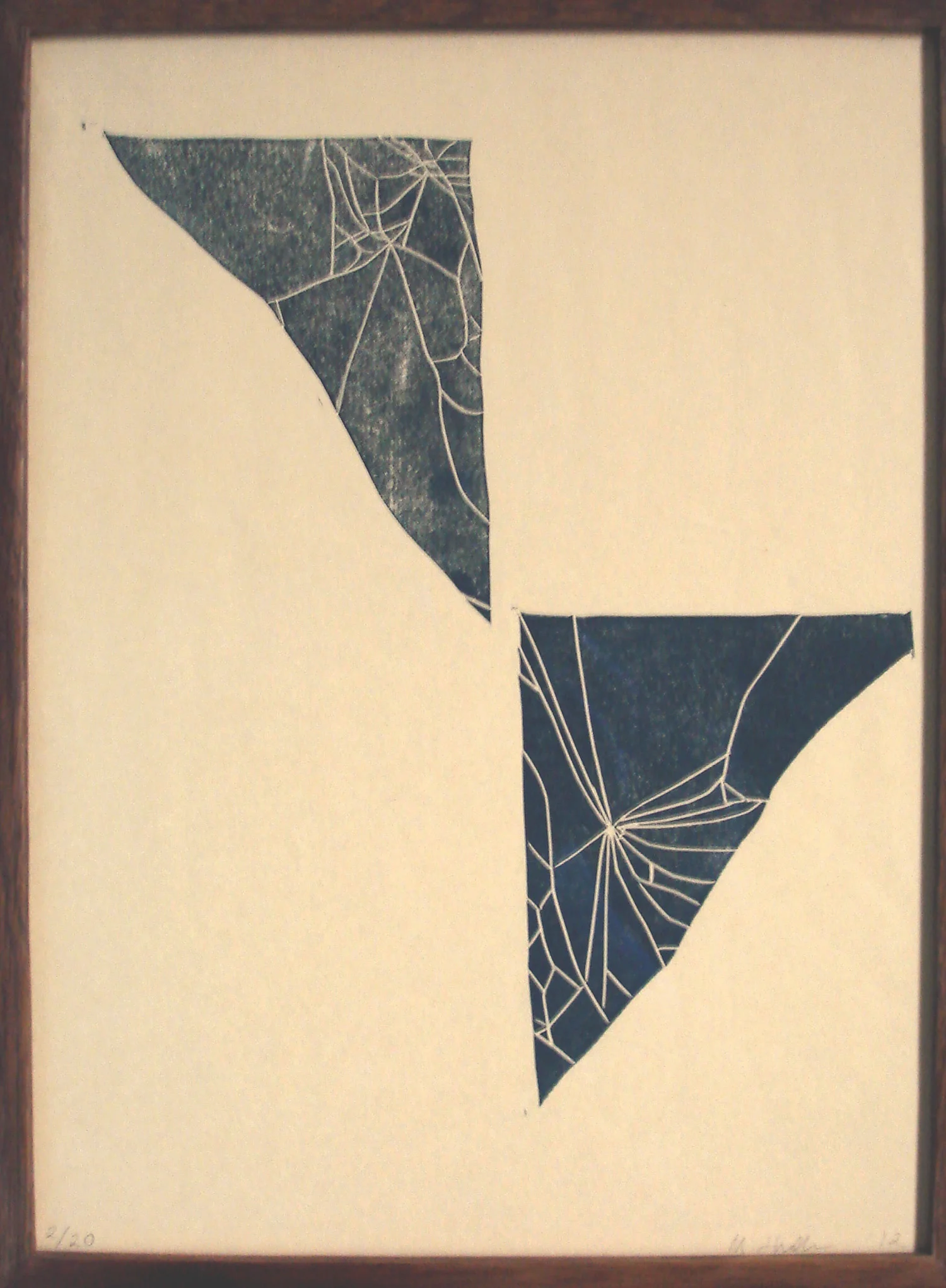 Webs 2012, lino print, 31 x 23cm