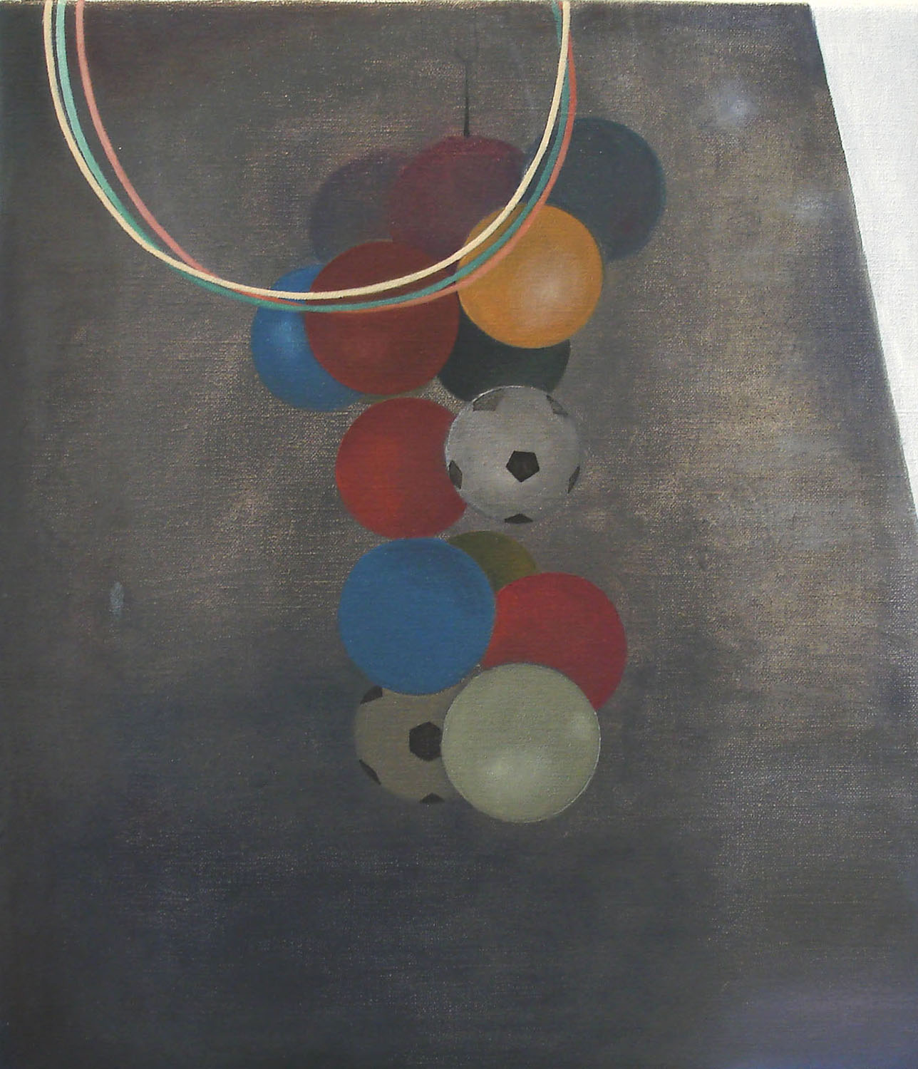   Hoops    2011, oil on canvas, 40 x 35cm  