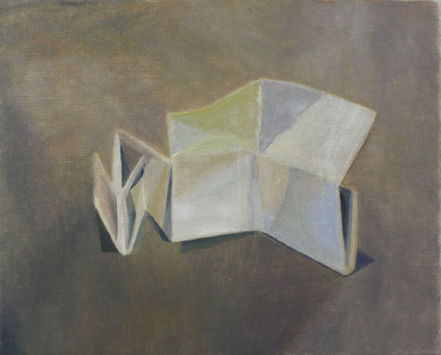   Folded Box    2018, oil on canvas, 33 x 41 cm  