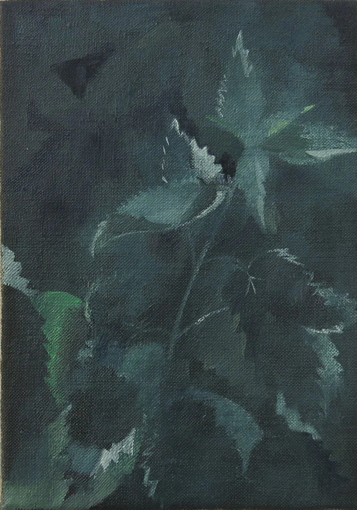Dark Nettle 2018, oil on linen, 21 x 15cm