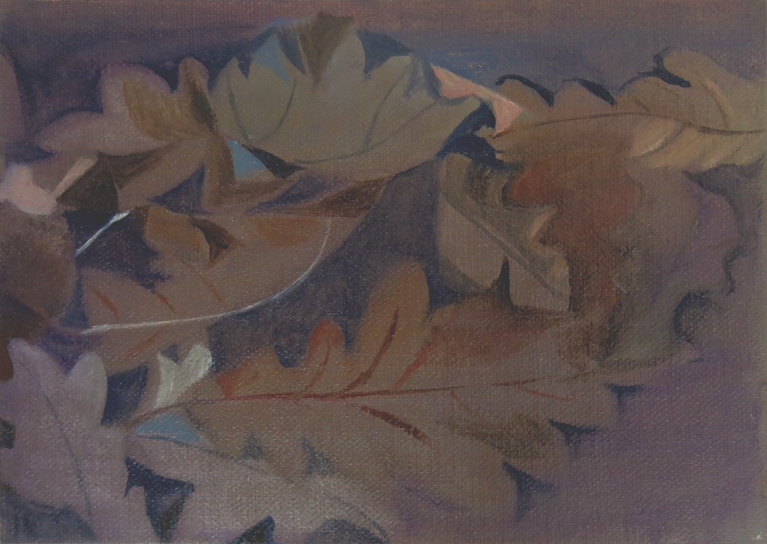   Park Leaves    2021, oil on linen board, 13 x 18cm  