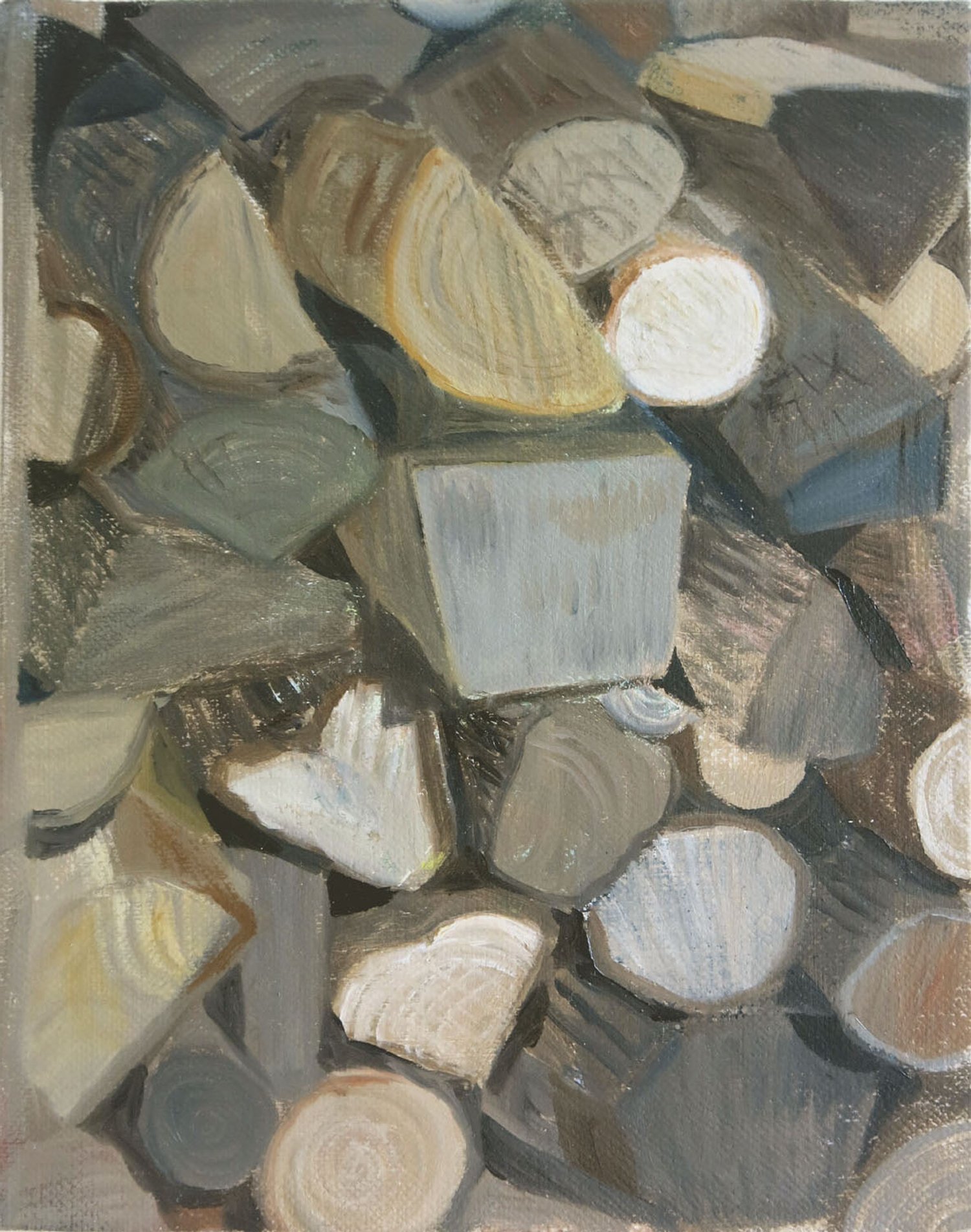   Wood Pile    2021, oil on canvas  