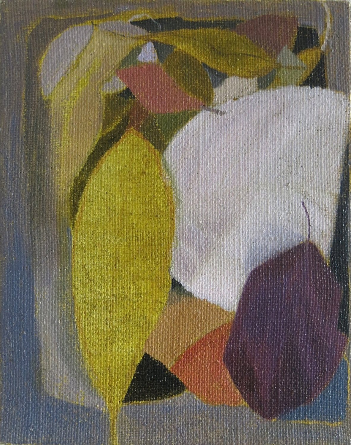   Yellow Leaf    2021, oil on jute  