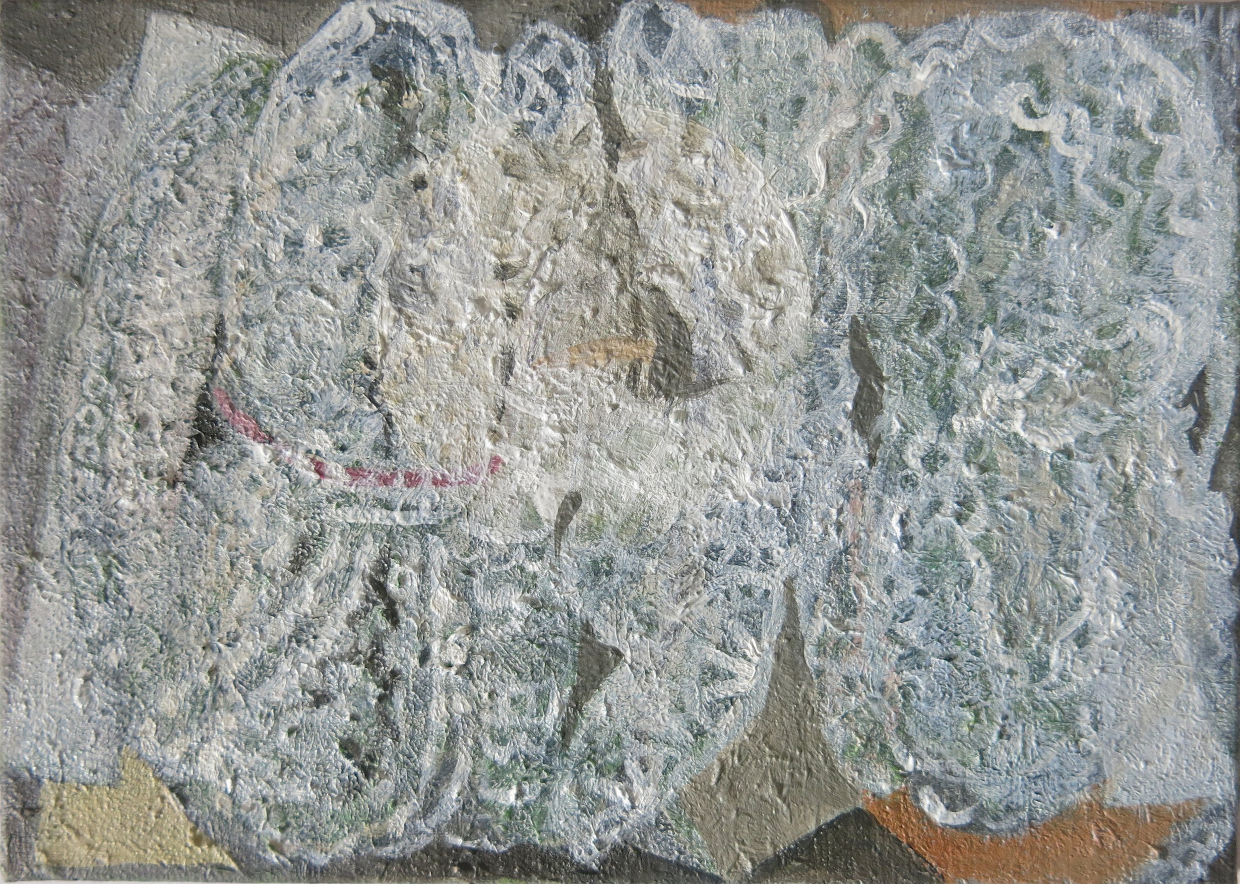   Lace    2022, oil on canvas board 13 x 18cm  