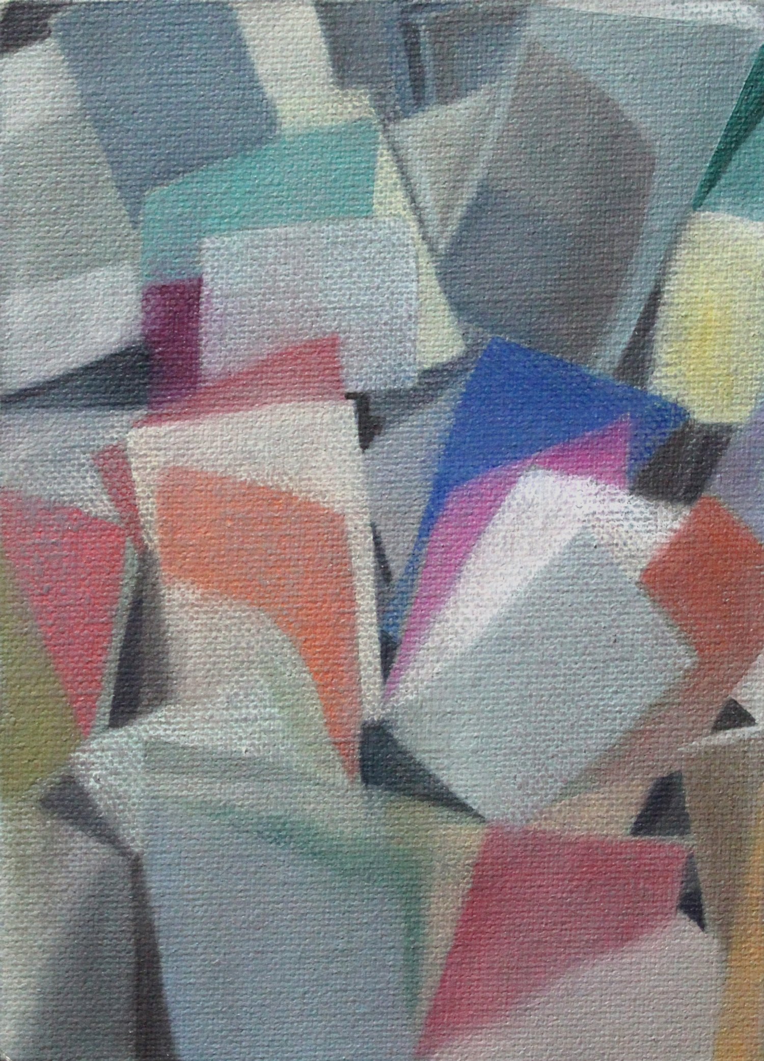   Pamphlets    2023, oil on canvas board, 18 x 13cm  