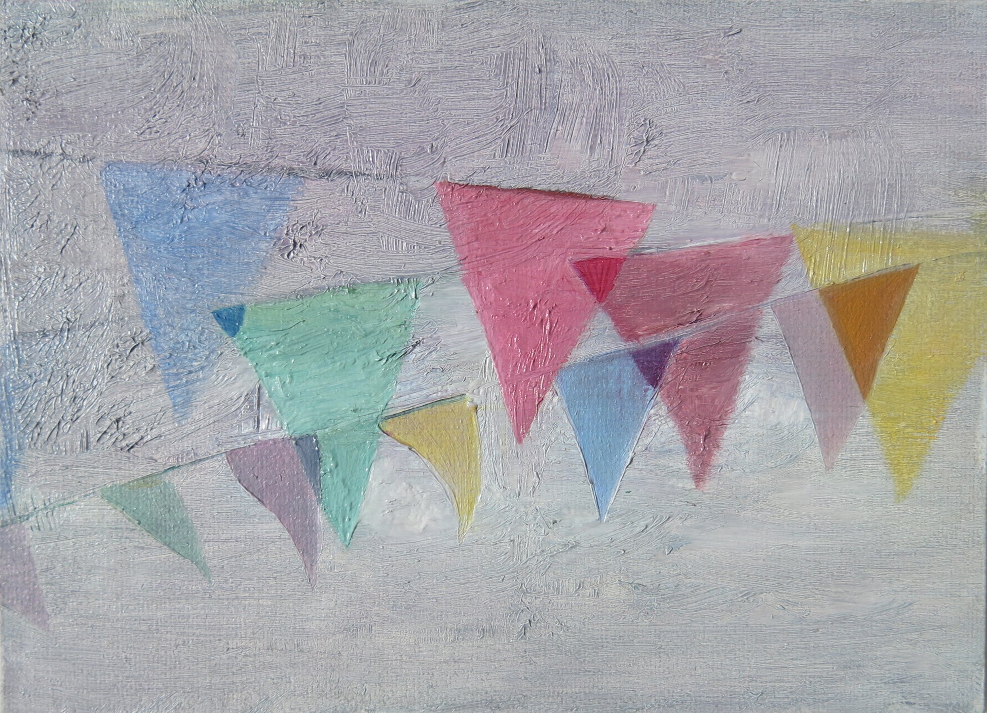   Morning Bunting    2023. oil on canvas board, 13 x 18cm  