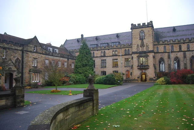 The beautiful school grounds
