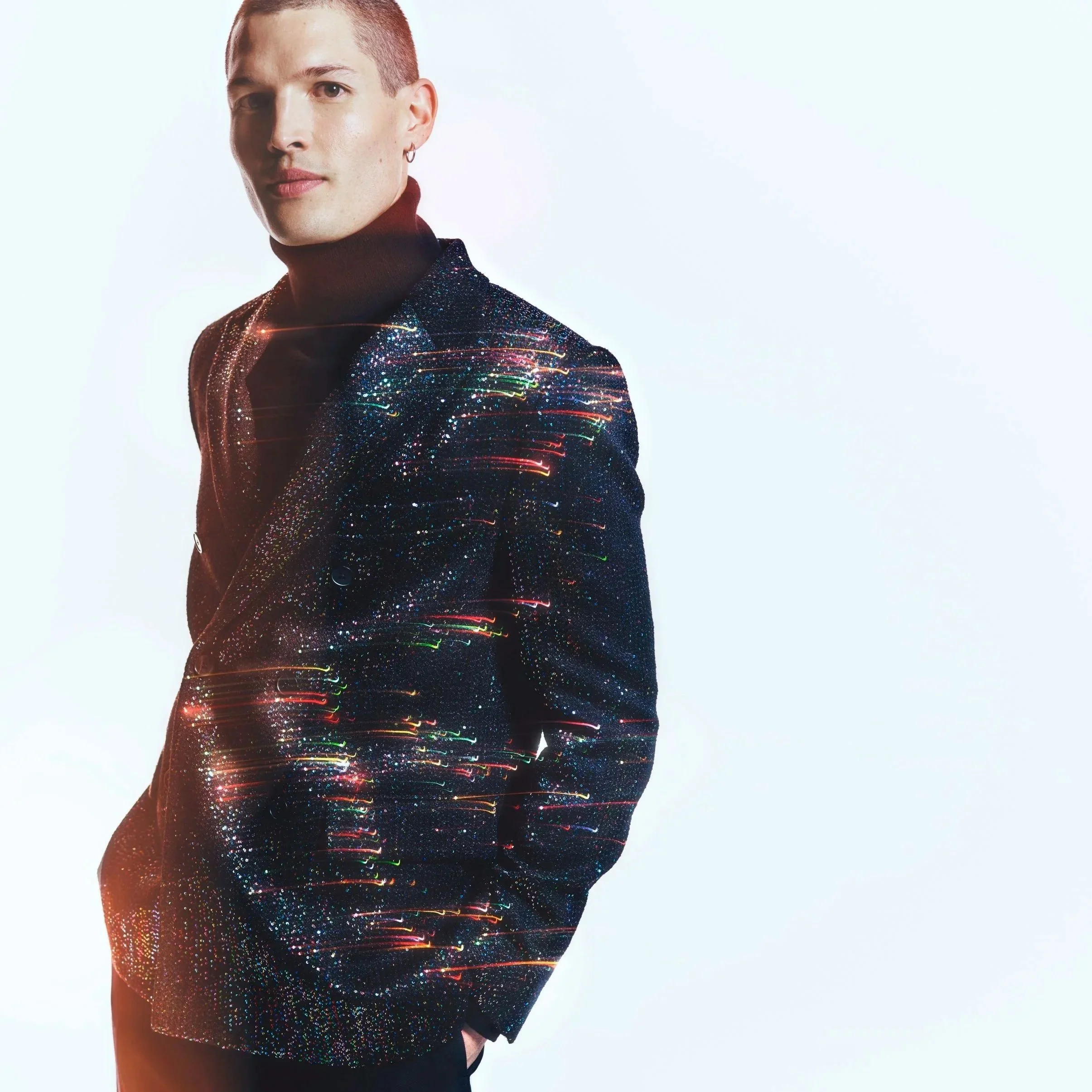Blazer MISSONI; knitwear JILL SANDER; trousers DUNHILL