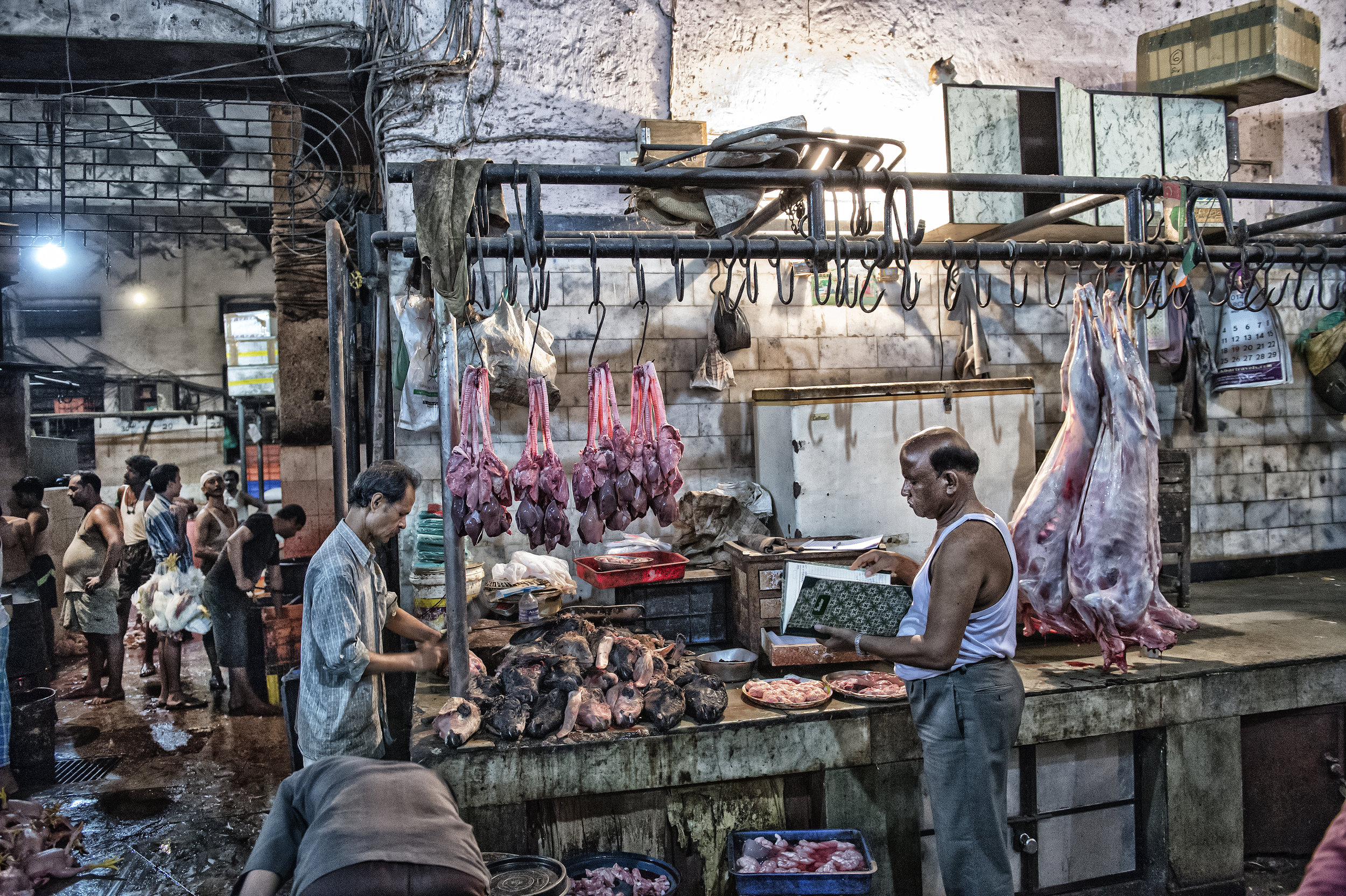 Butchery 5 AM in the morning in Mumbai India for National Geographic