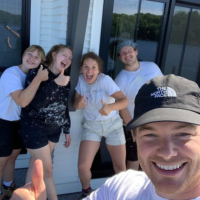 Happy crew on site this week finishing an incredible project by @propellerfinehomes they are absolute legends and leaders In muskoka! This team has been through humidity, busyness, and rain to push through to the end! Way to go guys! @muskokalumber @