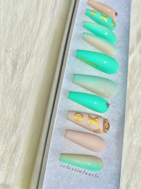 Designing Custom Press On Nails  Louis Vuitton Designer Nails 