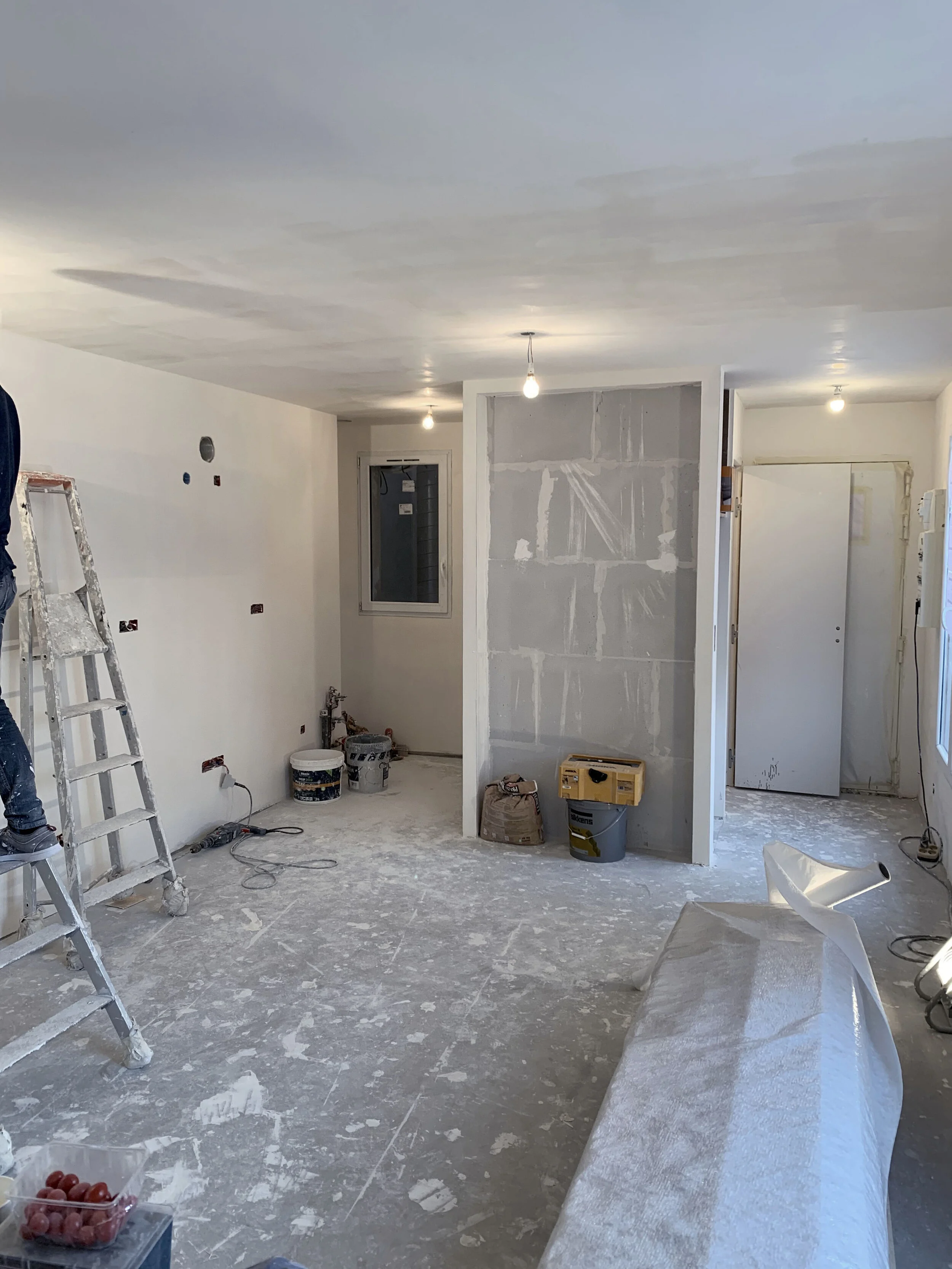 Chantier de reconfiguration d’un appartement parisien de 34 m²