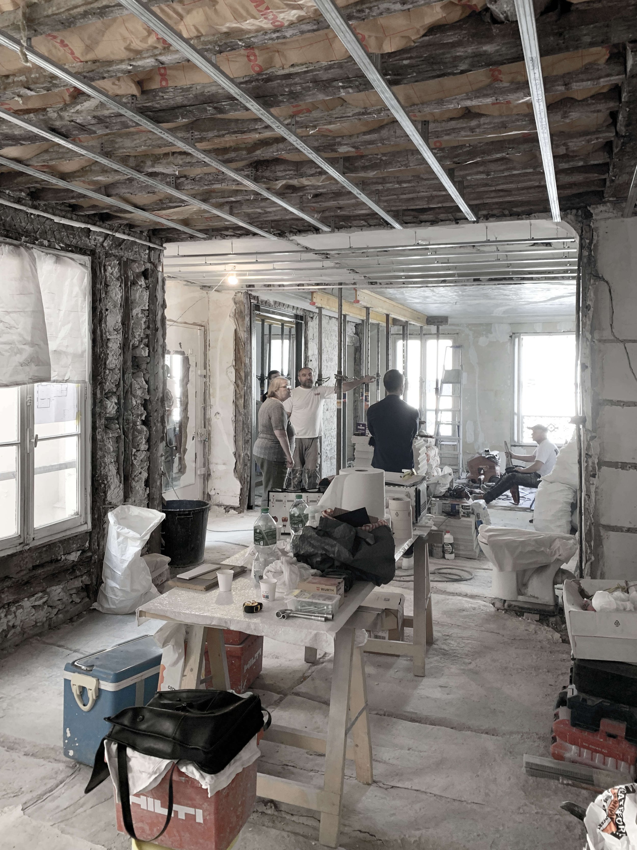 Chantier de rénovation d’un appartement dans le Marais à Paris 3