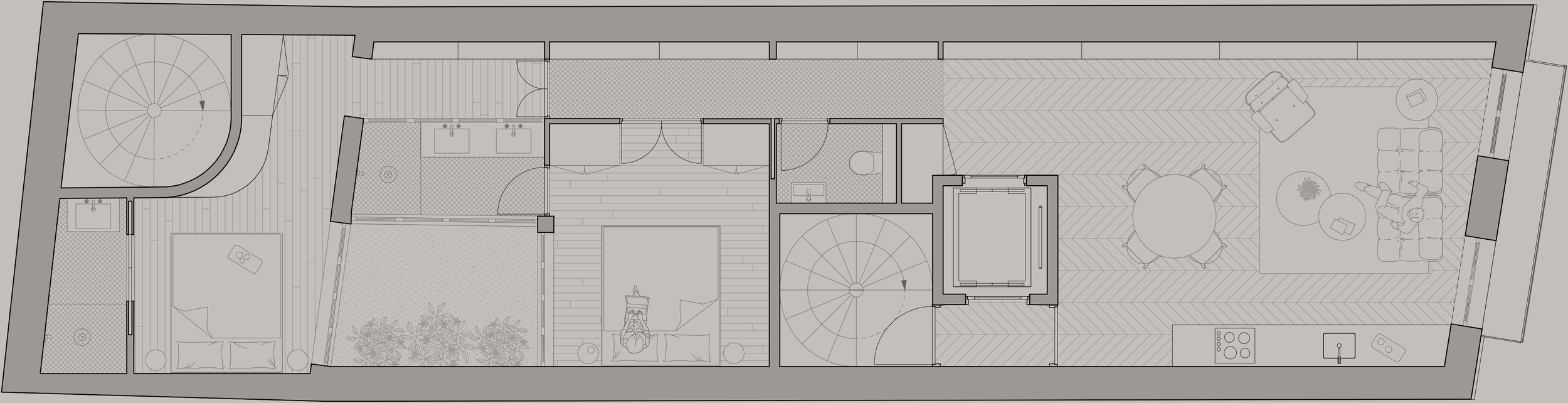 Plan d'un appartement type destiné à la location saisonnière professionnelle
