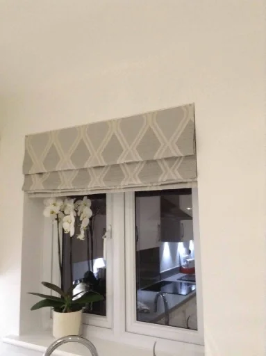 Geometrical Patterned Roman Blind
