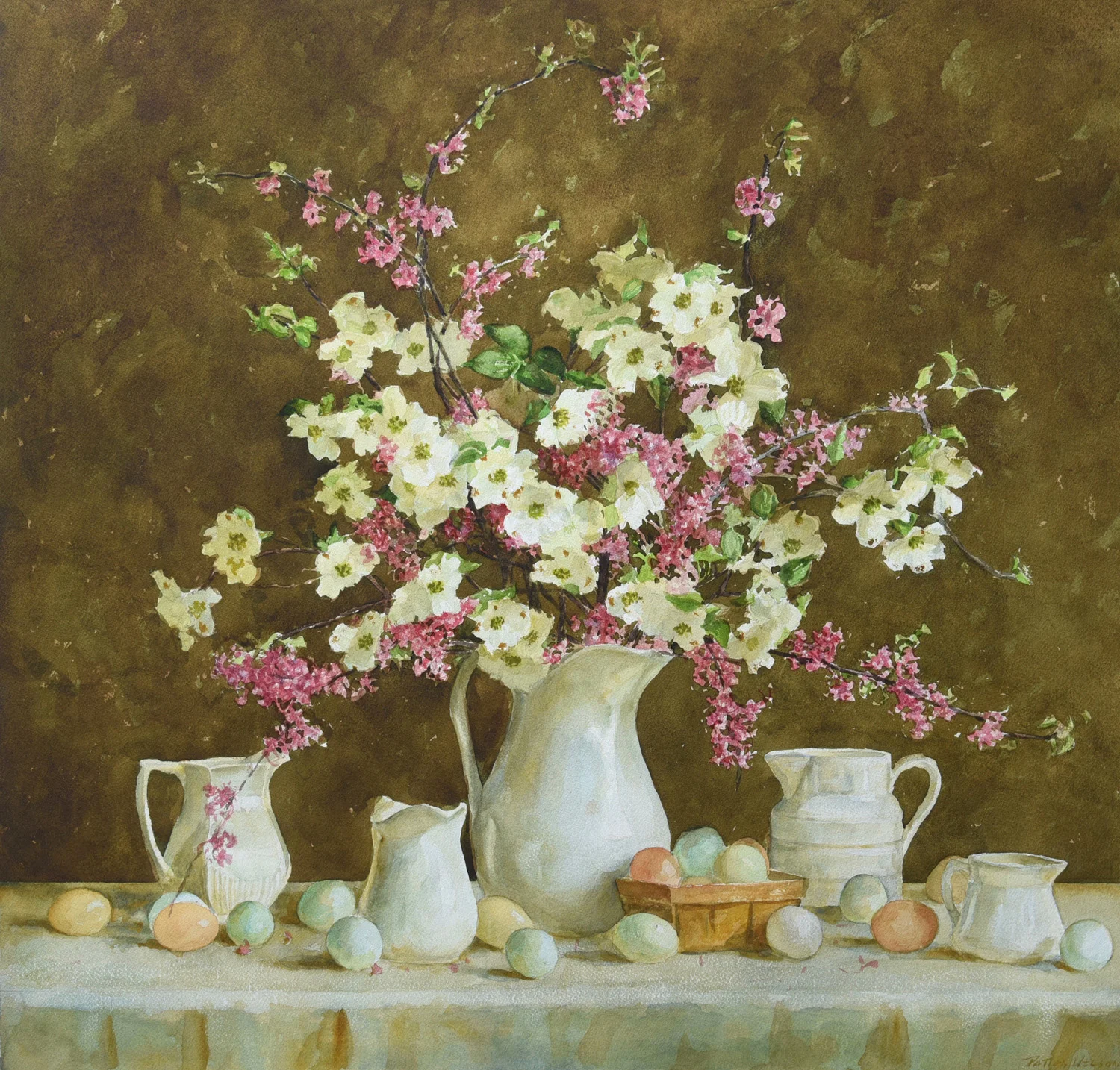 "SPRING WHITE" Watercolor