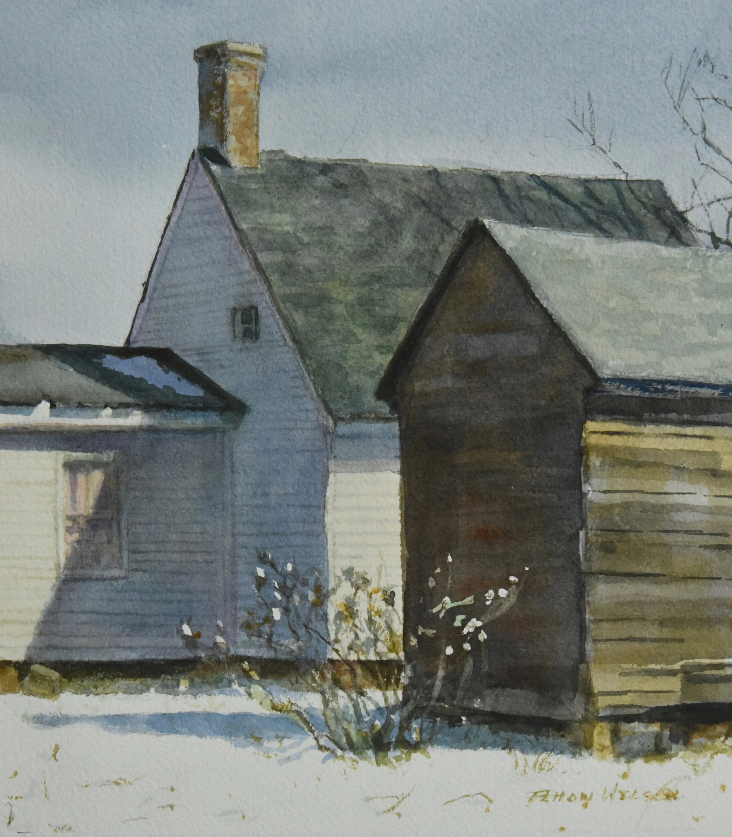 "NEW DUSTING" Watercolor 10.5 x 9.5