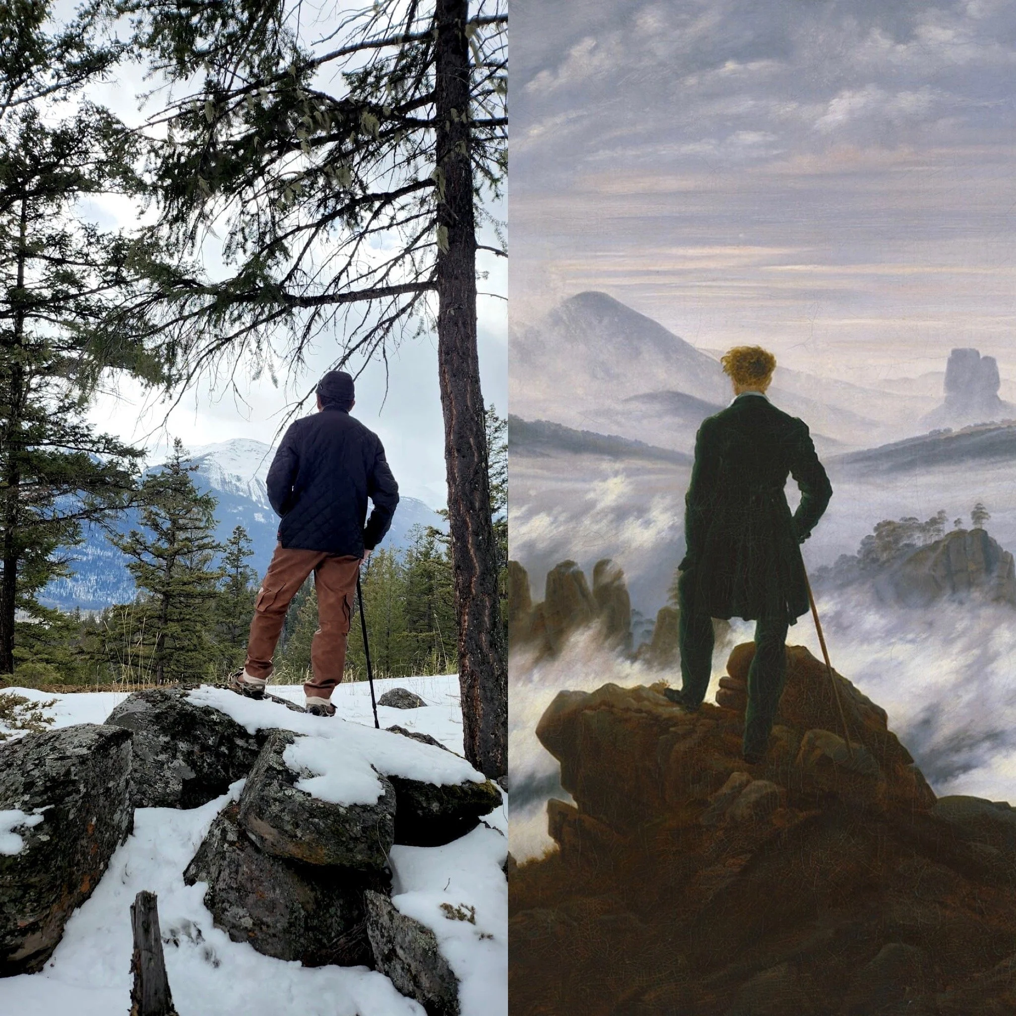 Reflections on "Wanderer above the Sea of Fog" by Caspar David Friedrich