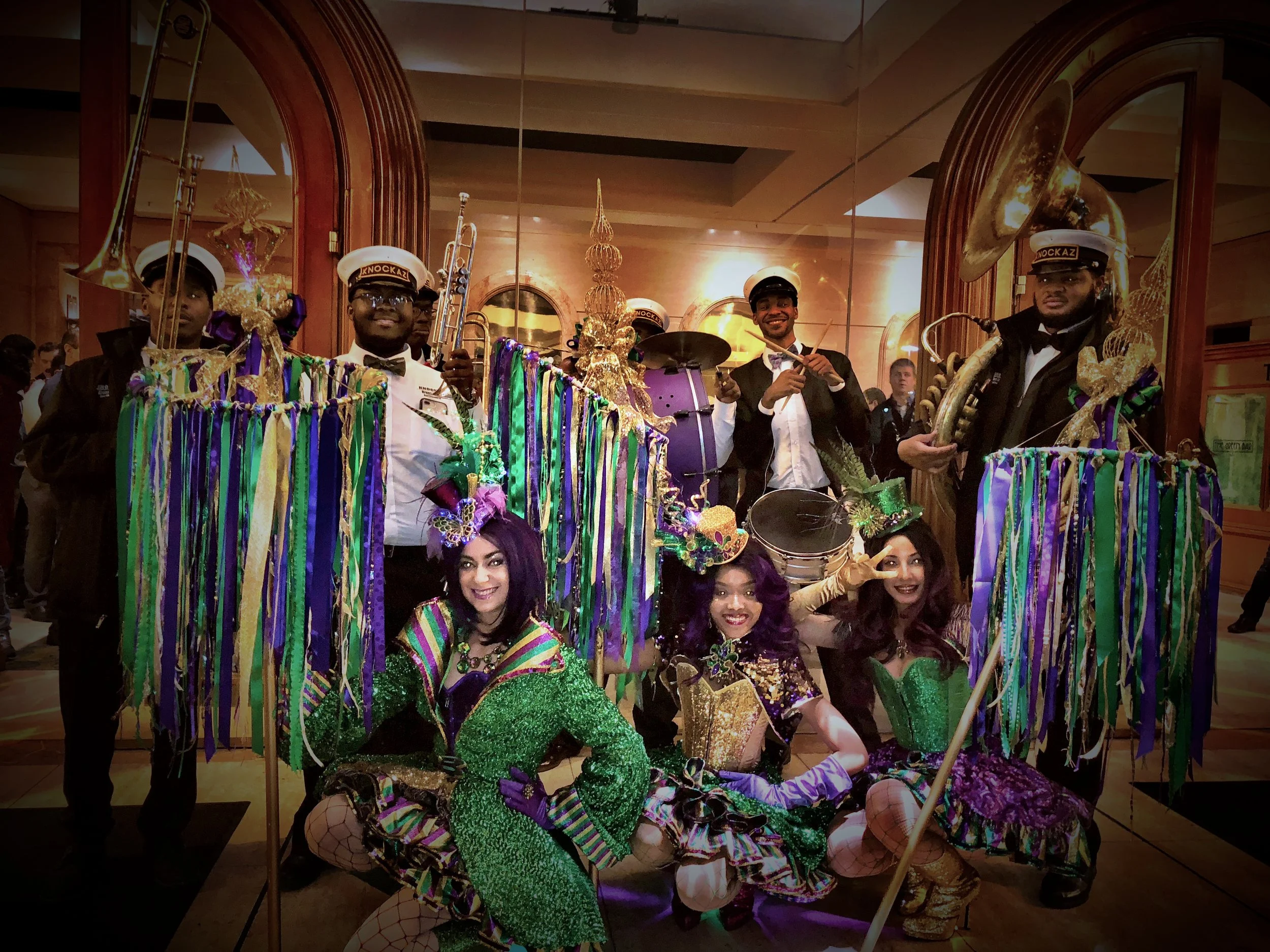 NOLA Mardi Gras Brass Parade and Revelers.jpg