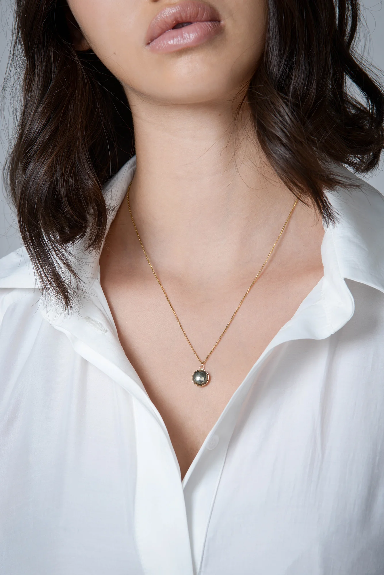 Gold Pyrite Necklace