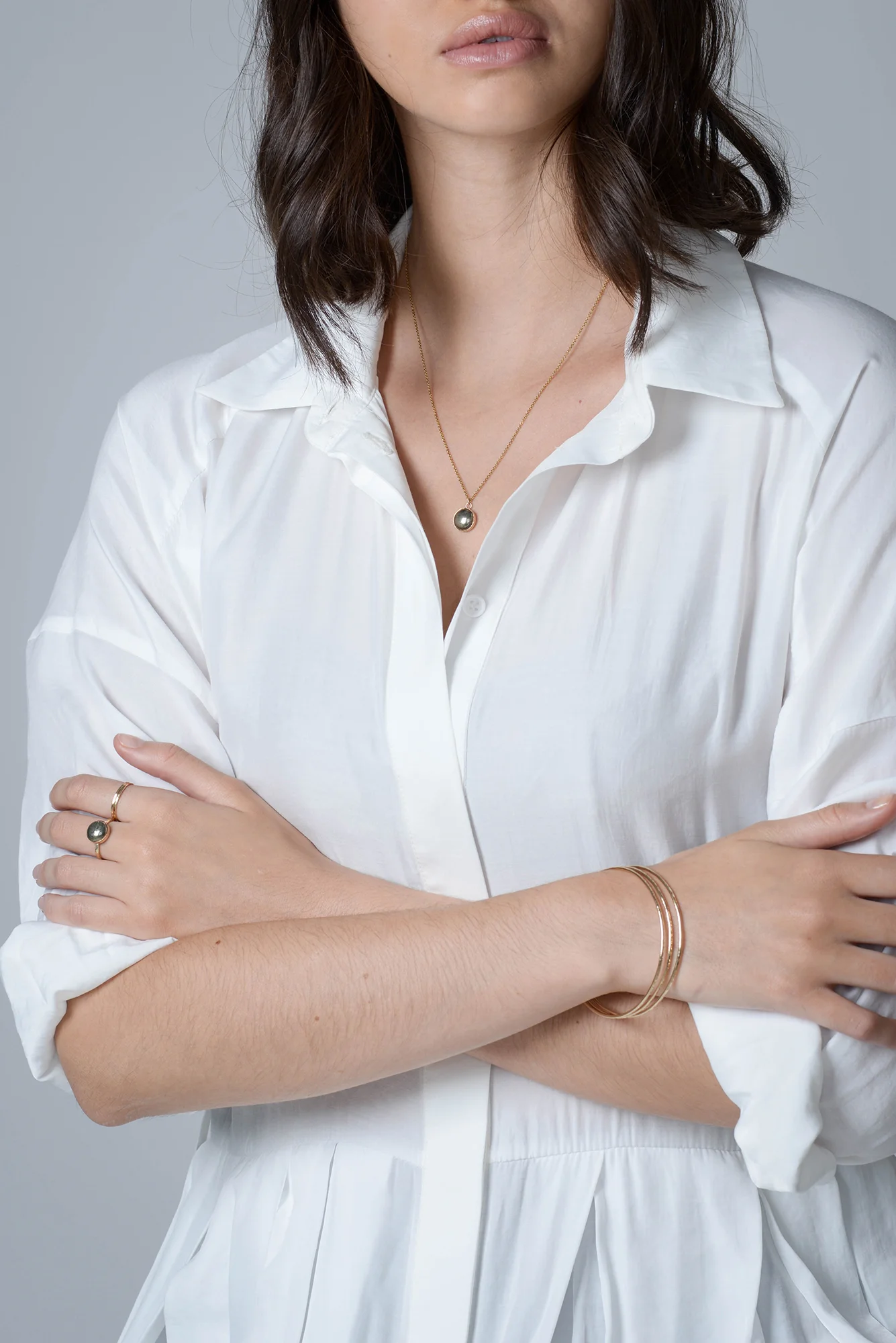 Gold Pyrite Necklace
