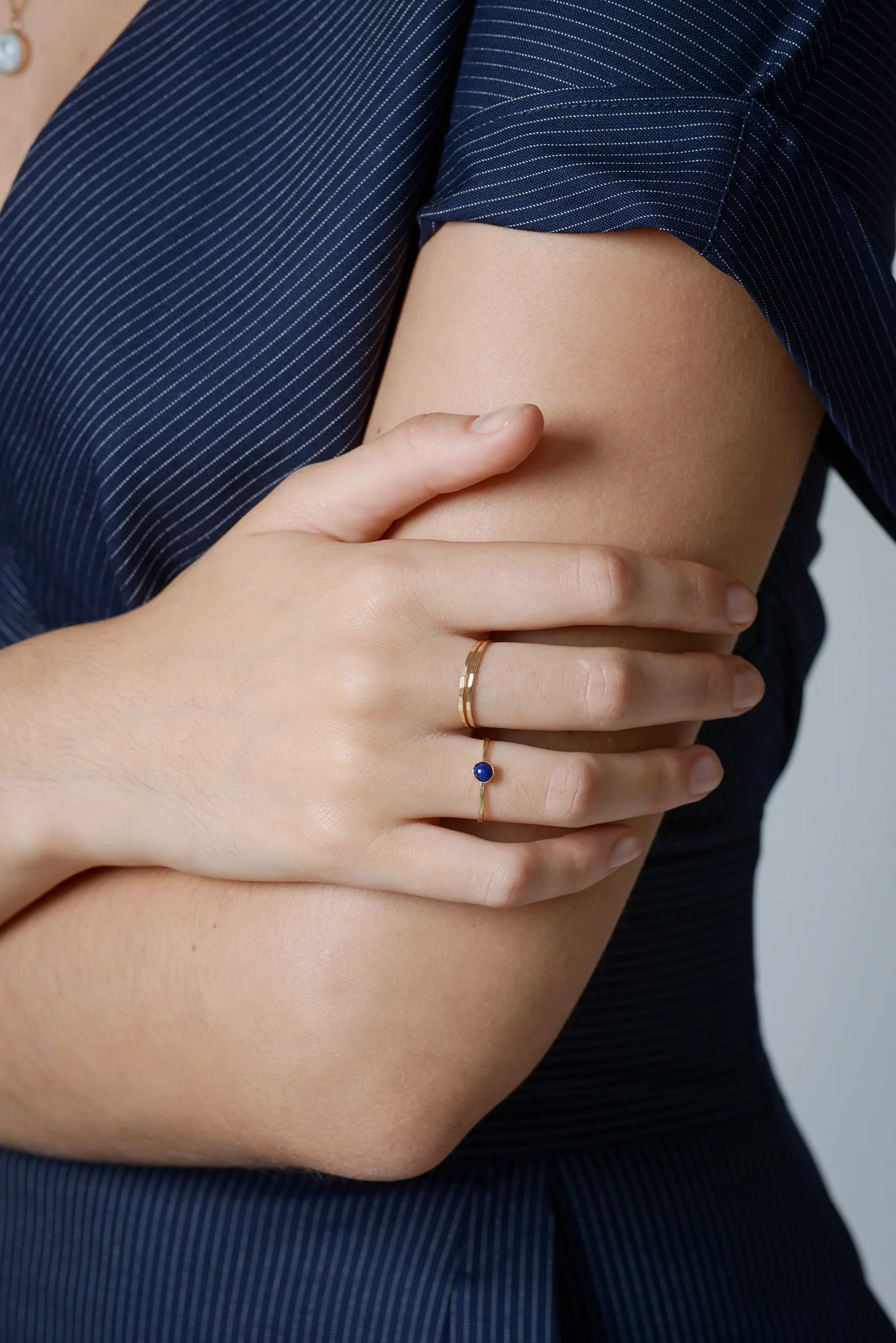 Gold Small Lapis Lazuli Ring