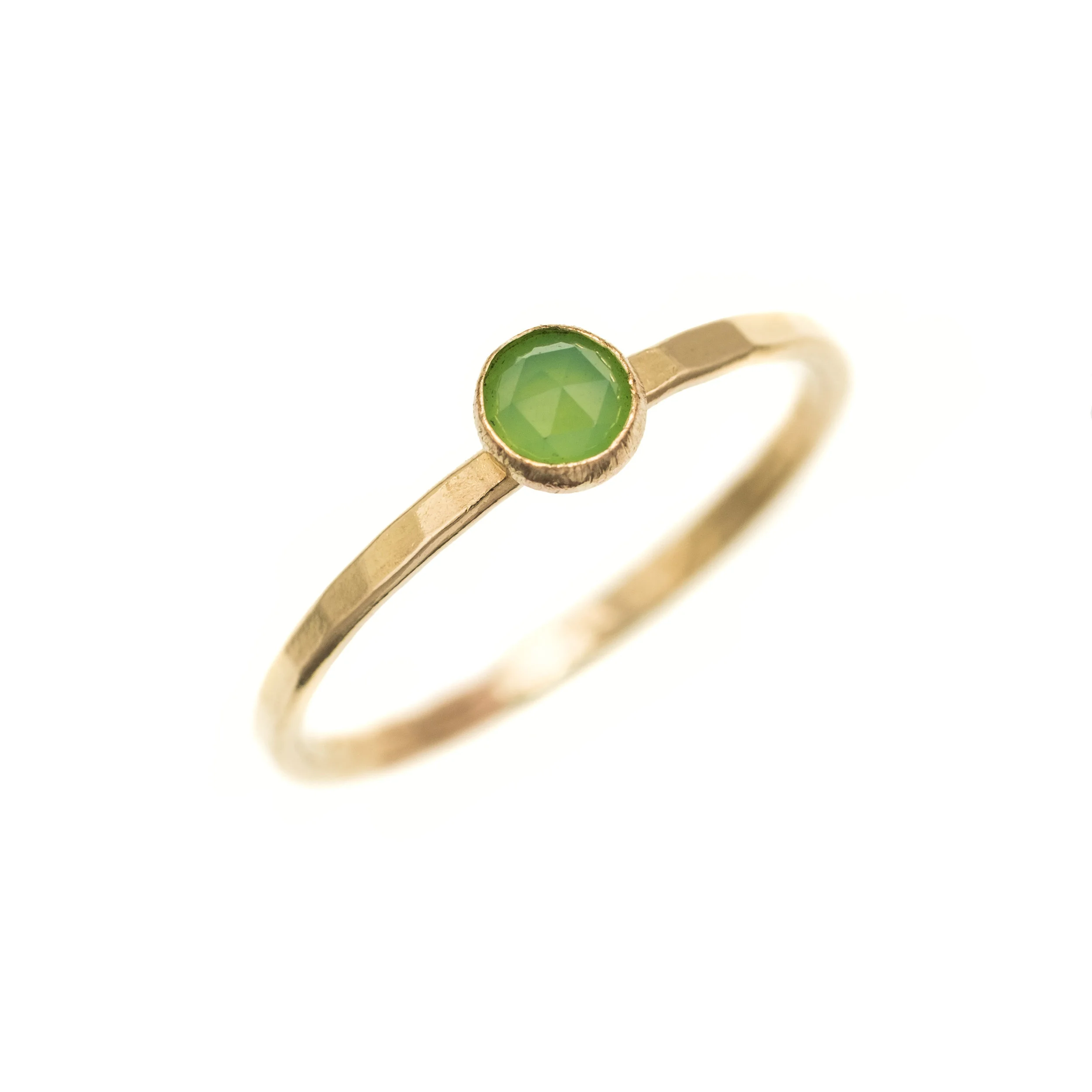 Gold Chrysoprase Ring