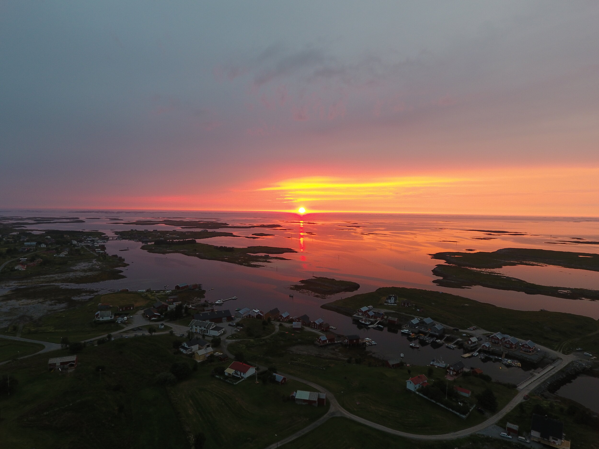 Solnedgangen sett fra Nes