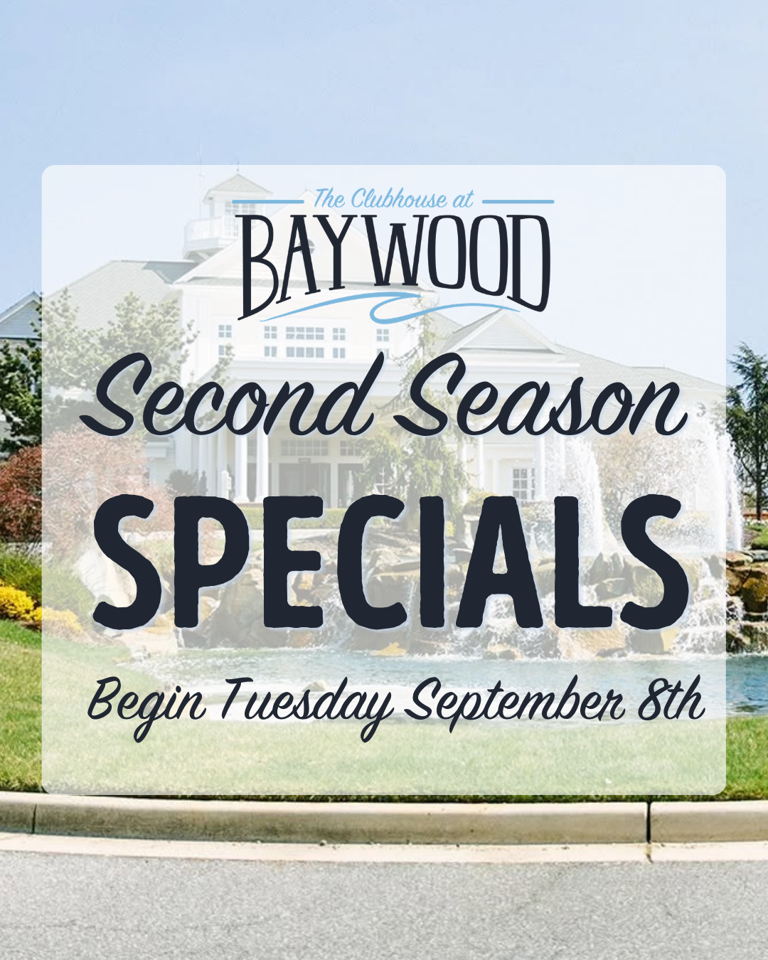 Off Season 🍽️ Specials