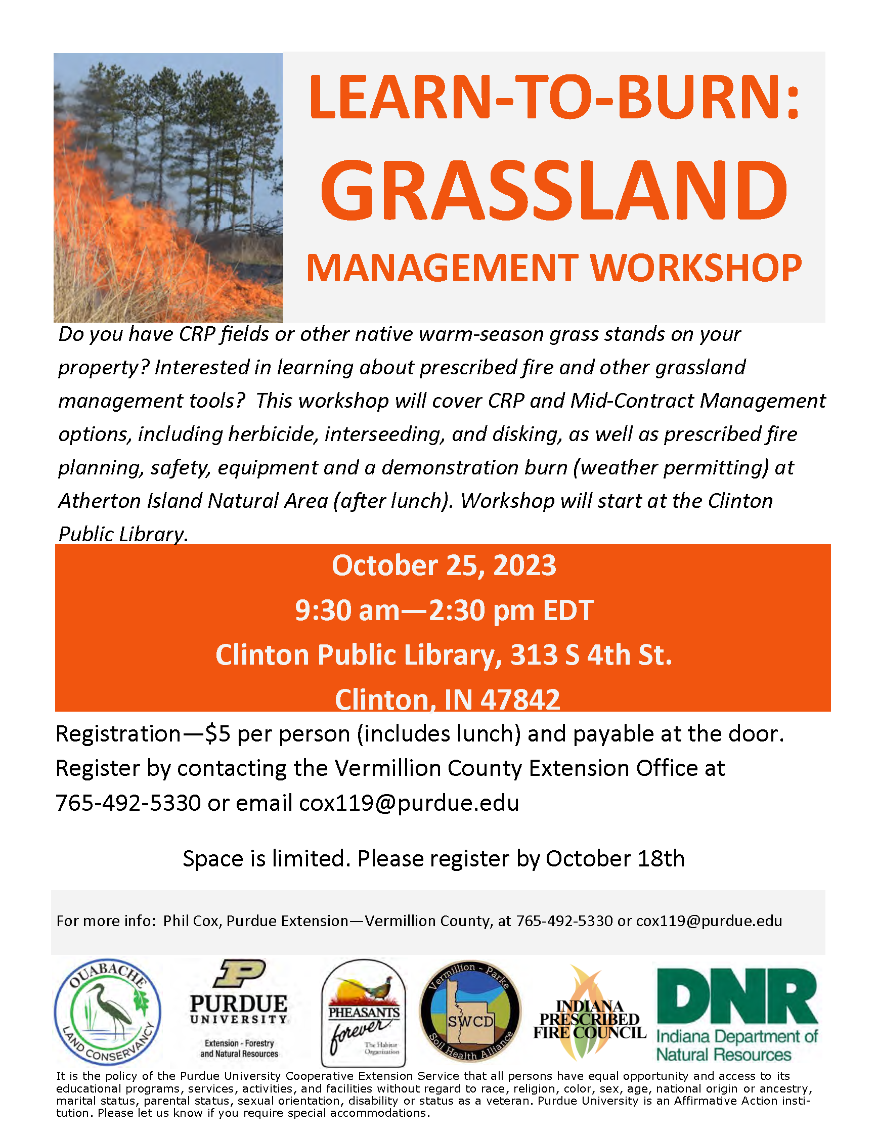 Learn to Burn: Grassland Management Workshop