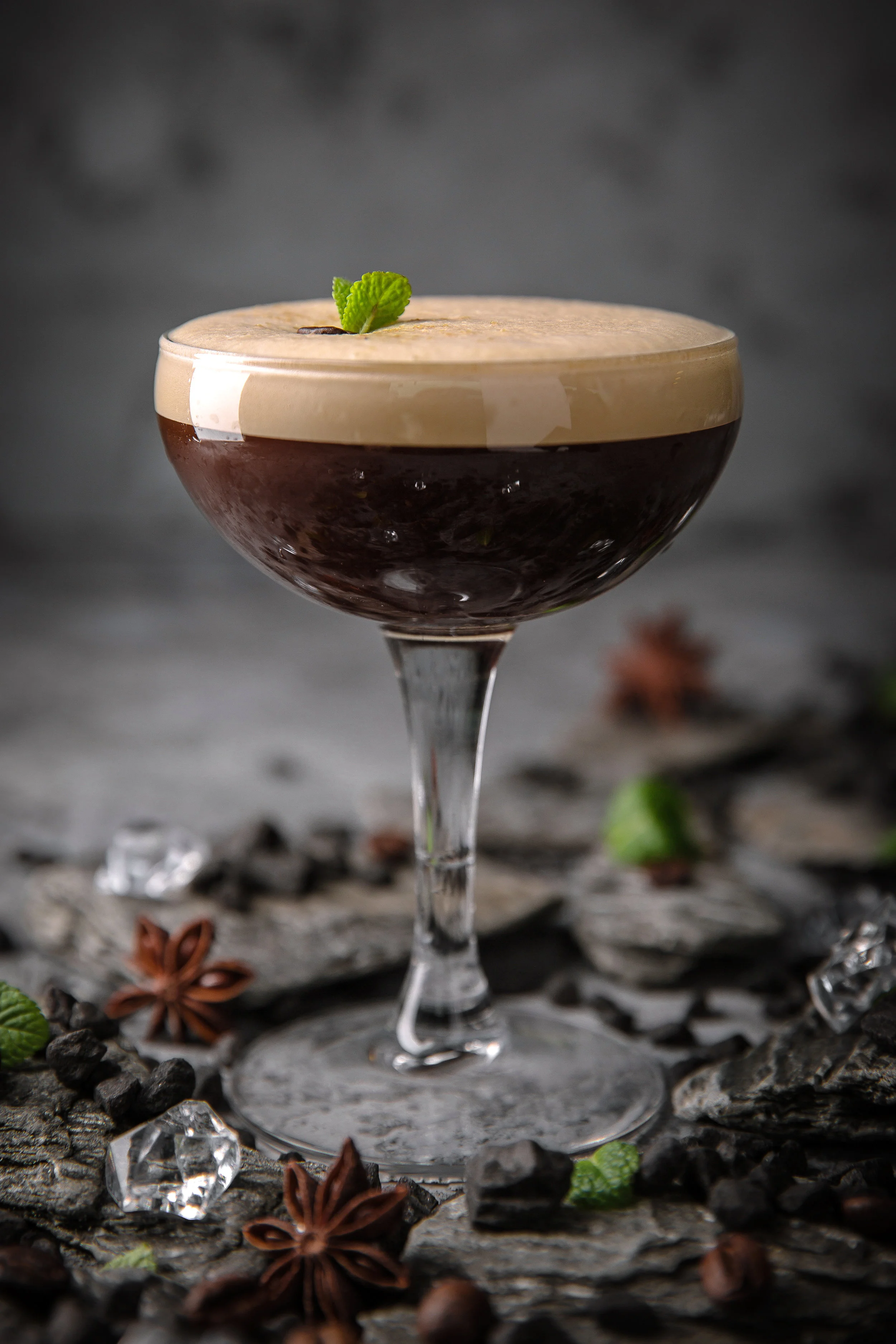 Alcoholic or non-alcoholic coffee cocktail with liqueur, whiskey, cream. Cool drink. Easy Bartenders Recipes and Ideas