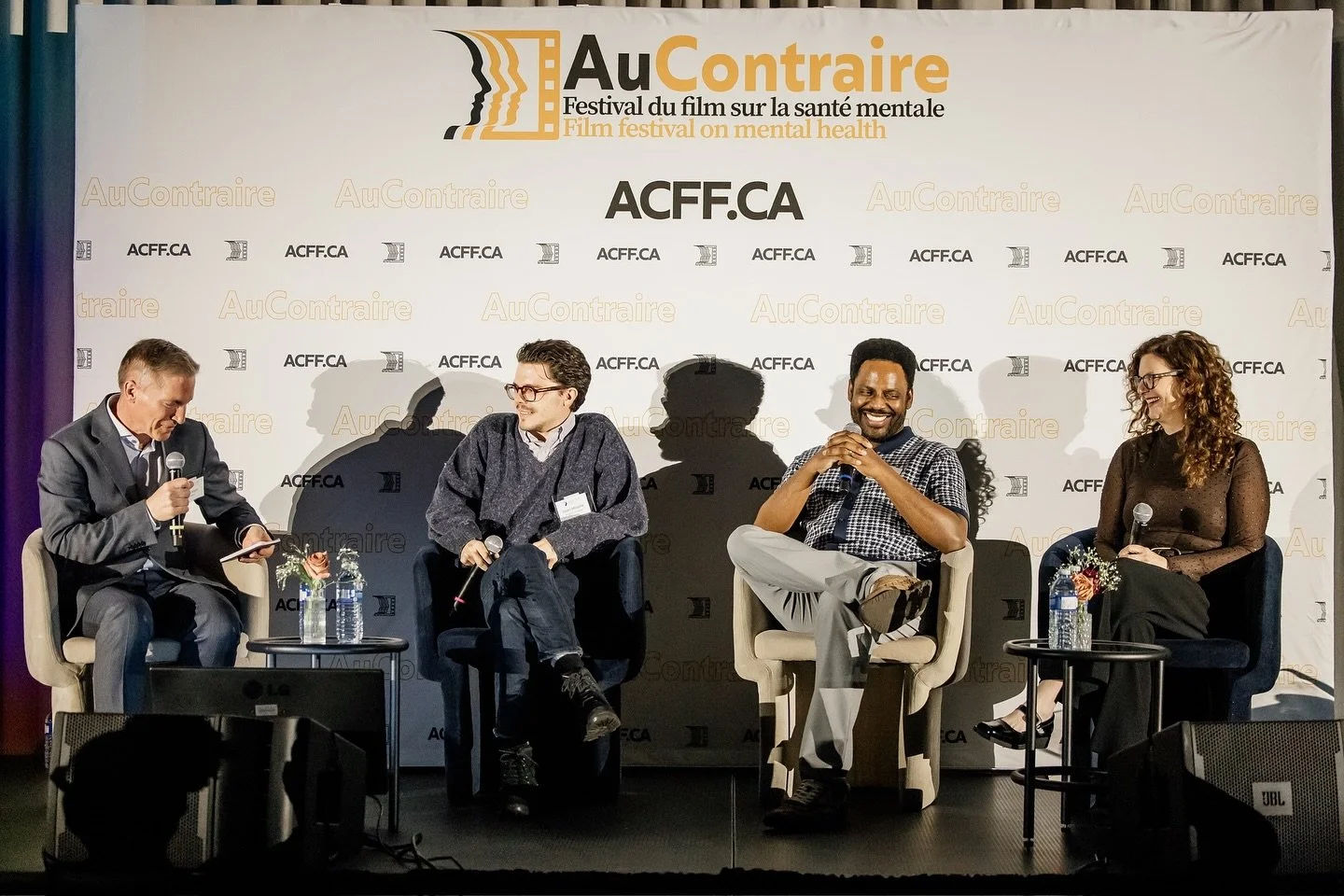 Still buzzing from an unforgettable night at the Au Contraire Film Festival Fundraising Gala in Montreal. There was a packed house of nearly 300 people watching ANXIETY CLUB, including the incredible community from @uphousemtl, who remind us what res