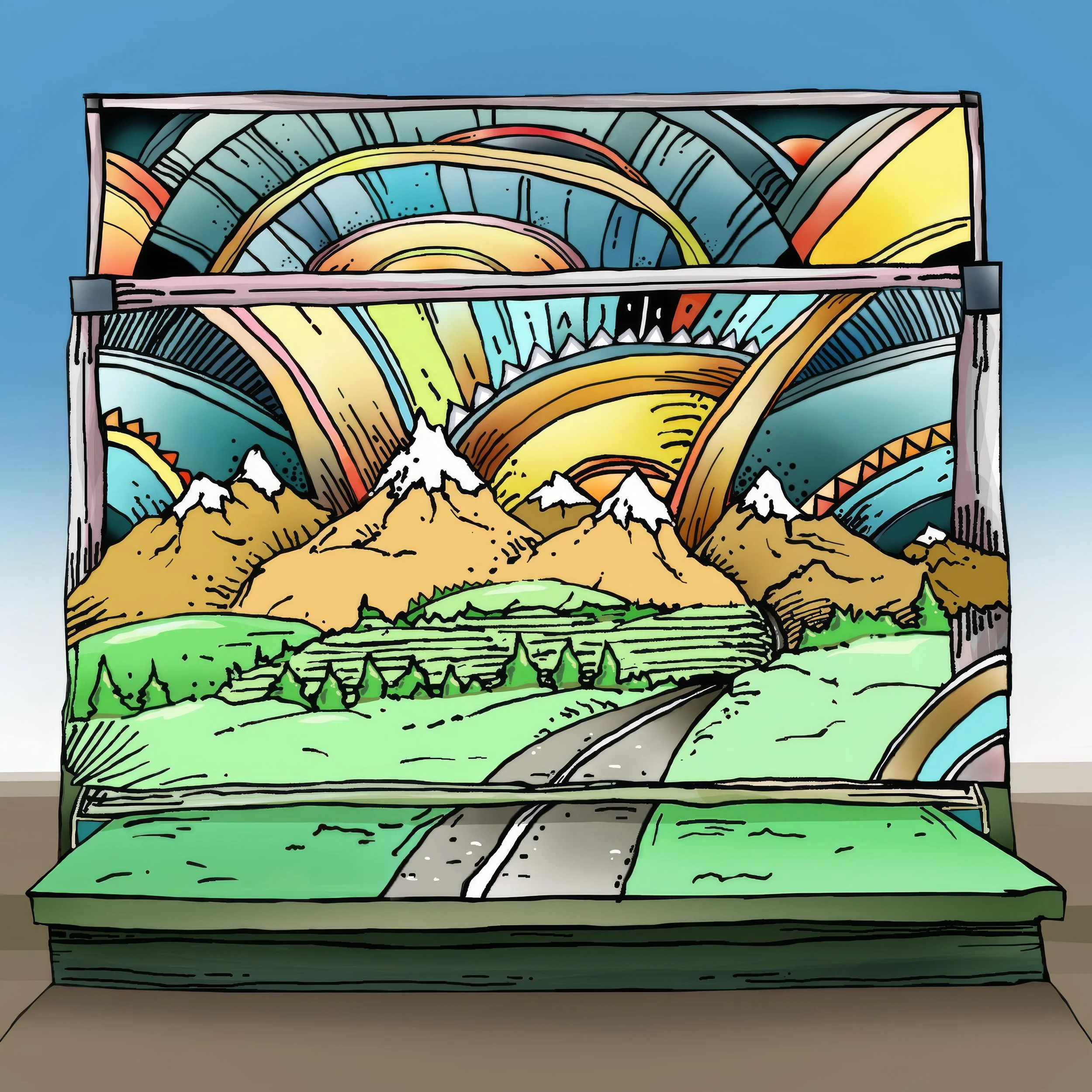 MOUNTAIN HOME | MIXED MEDIA | DIGITAL ENHANCEMENT