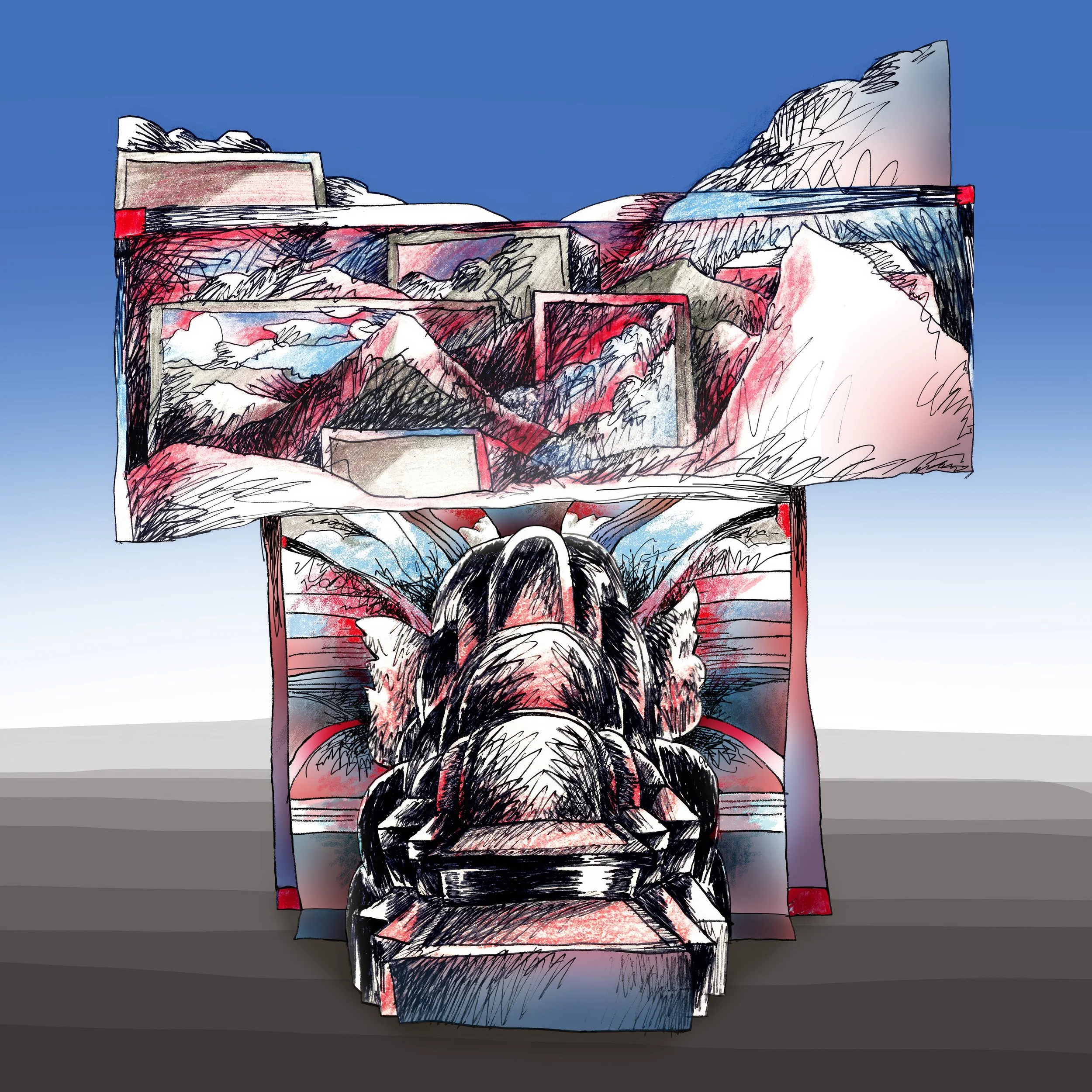 NAVY COMBO | MIXED MEDIA | DIGITAL ENHANCEMENT