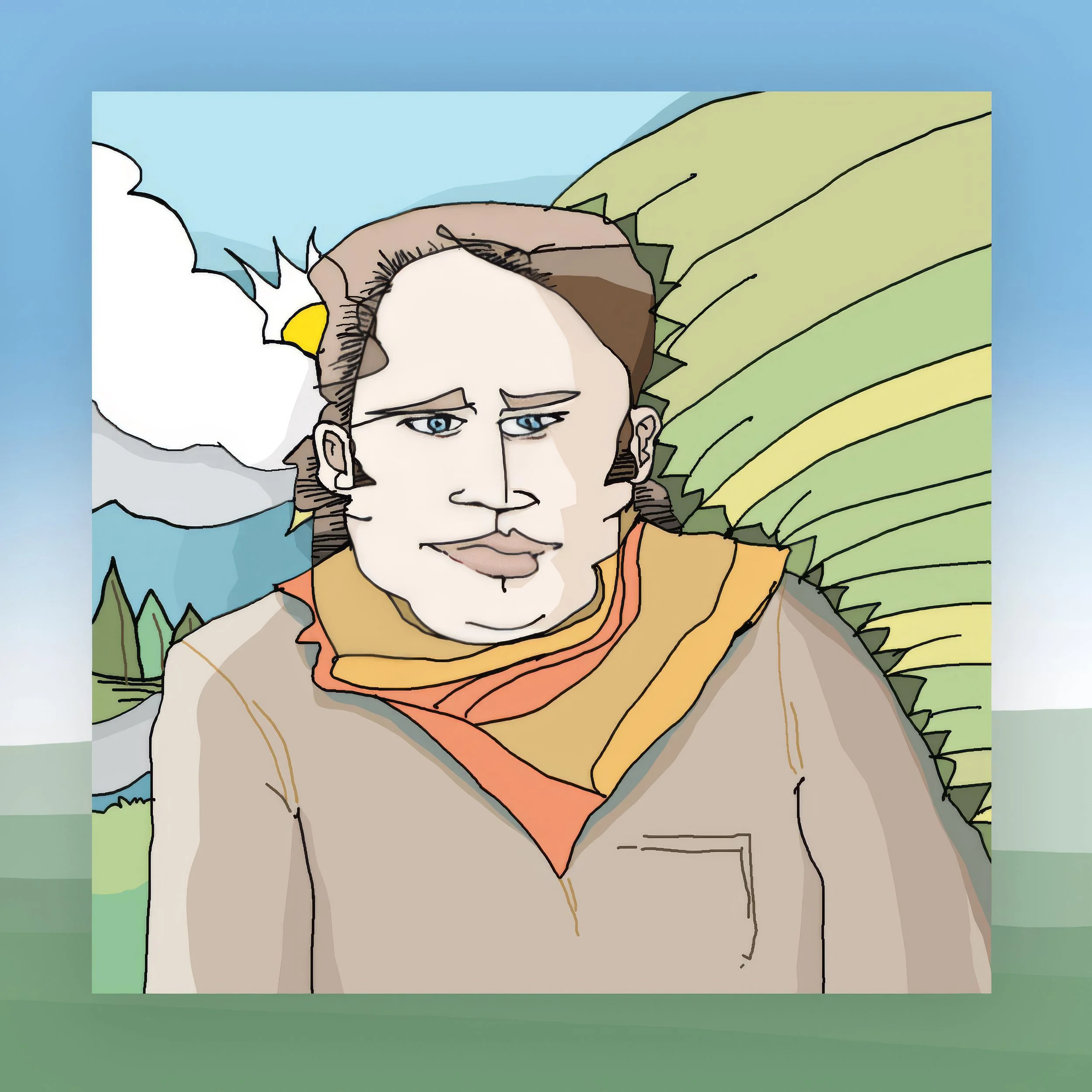 THE DUDE | DIGITAL SKETCH WITH ENHANCEMENT