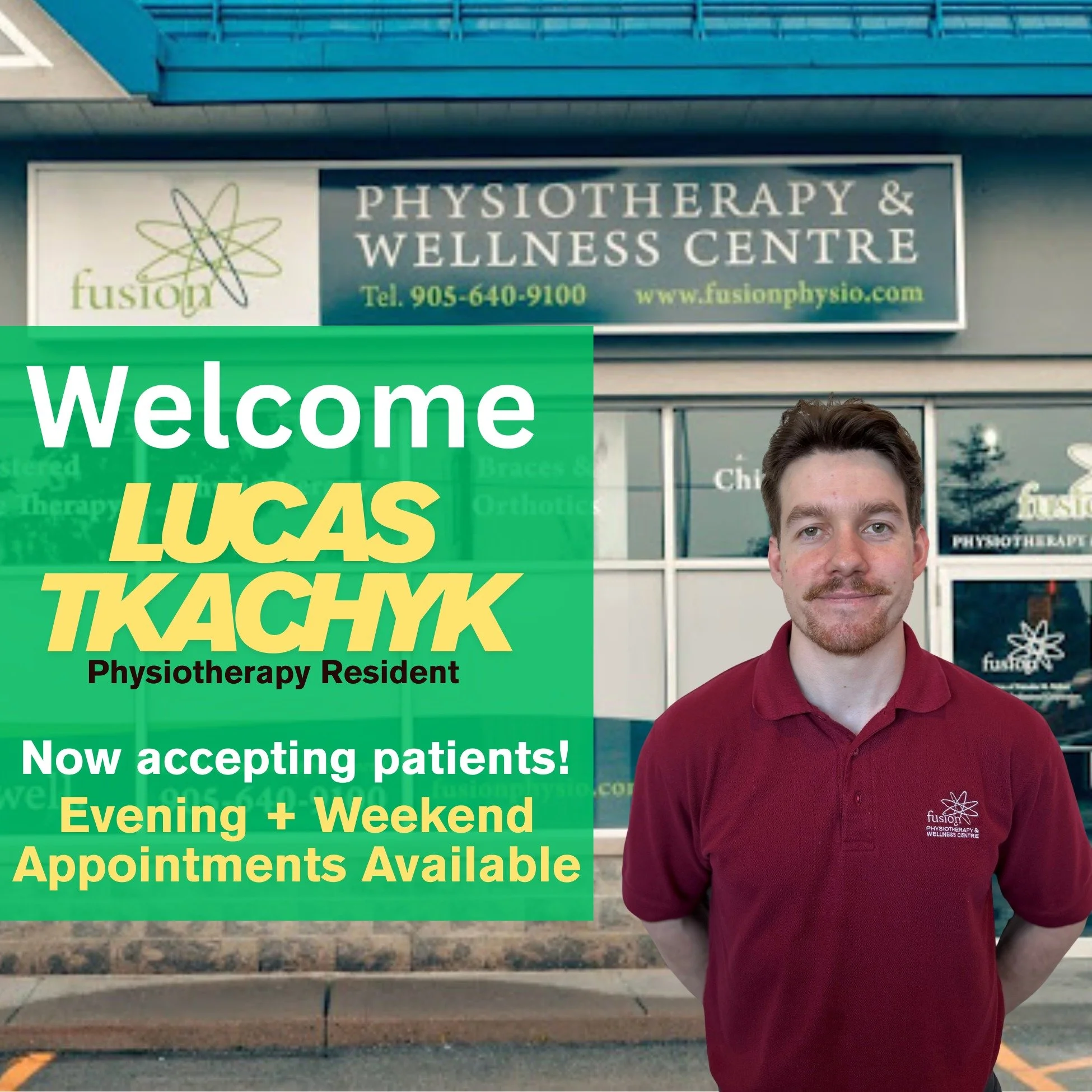 Exciting news! We are thrilled to announce that Lucas Tkachyk (Physiotherapy Resident) has joined the Fusion Physio team! Lucas will be working afternoons / evenings, plus every other Saturday, and he is now accepting patients. Contact the clinic or 