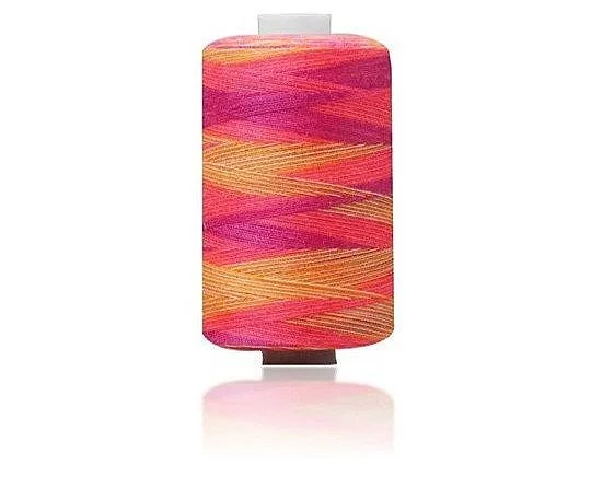 pink orange spool of thread