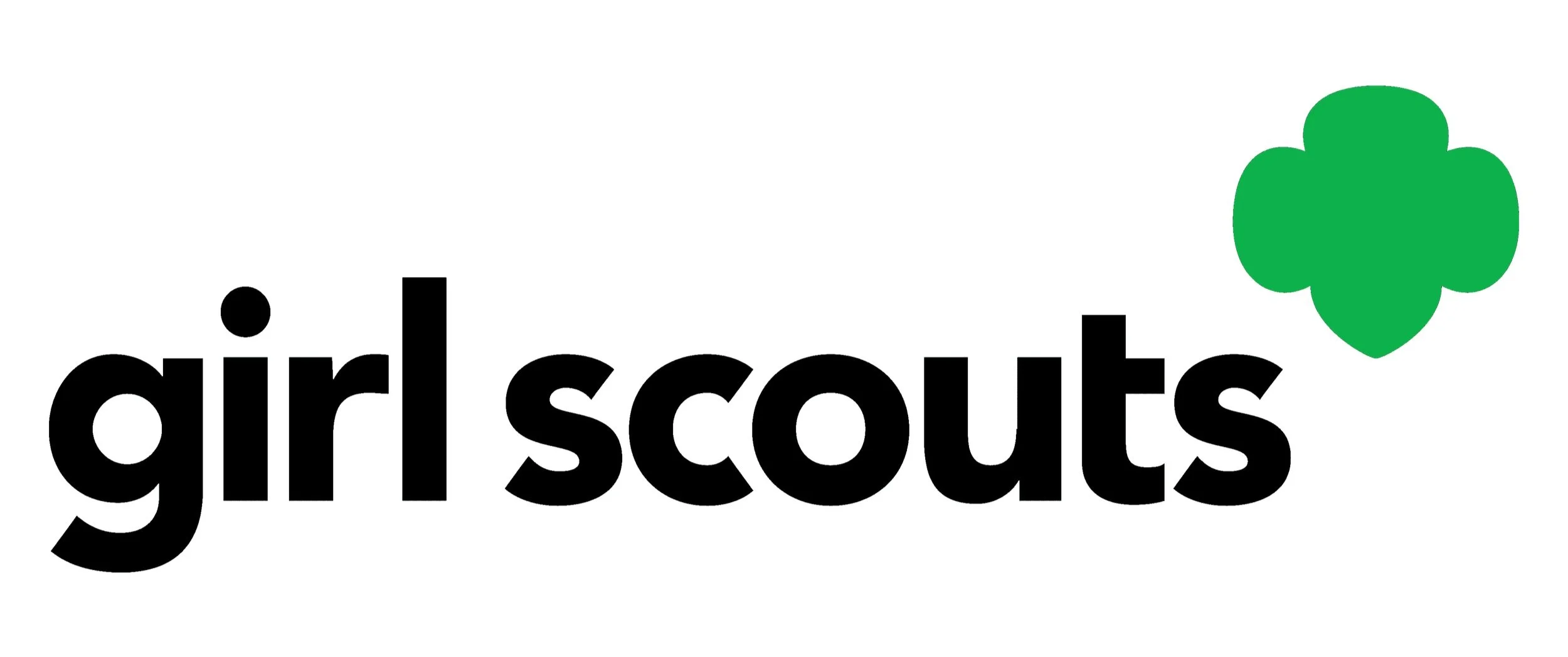 Girl Scouts logo with a green trefoil emblem.