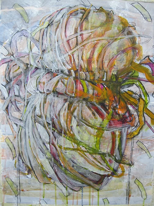 Fading - acrylic on paper - 24 x 18ins